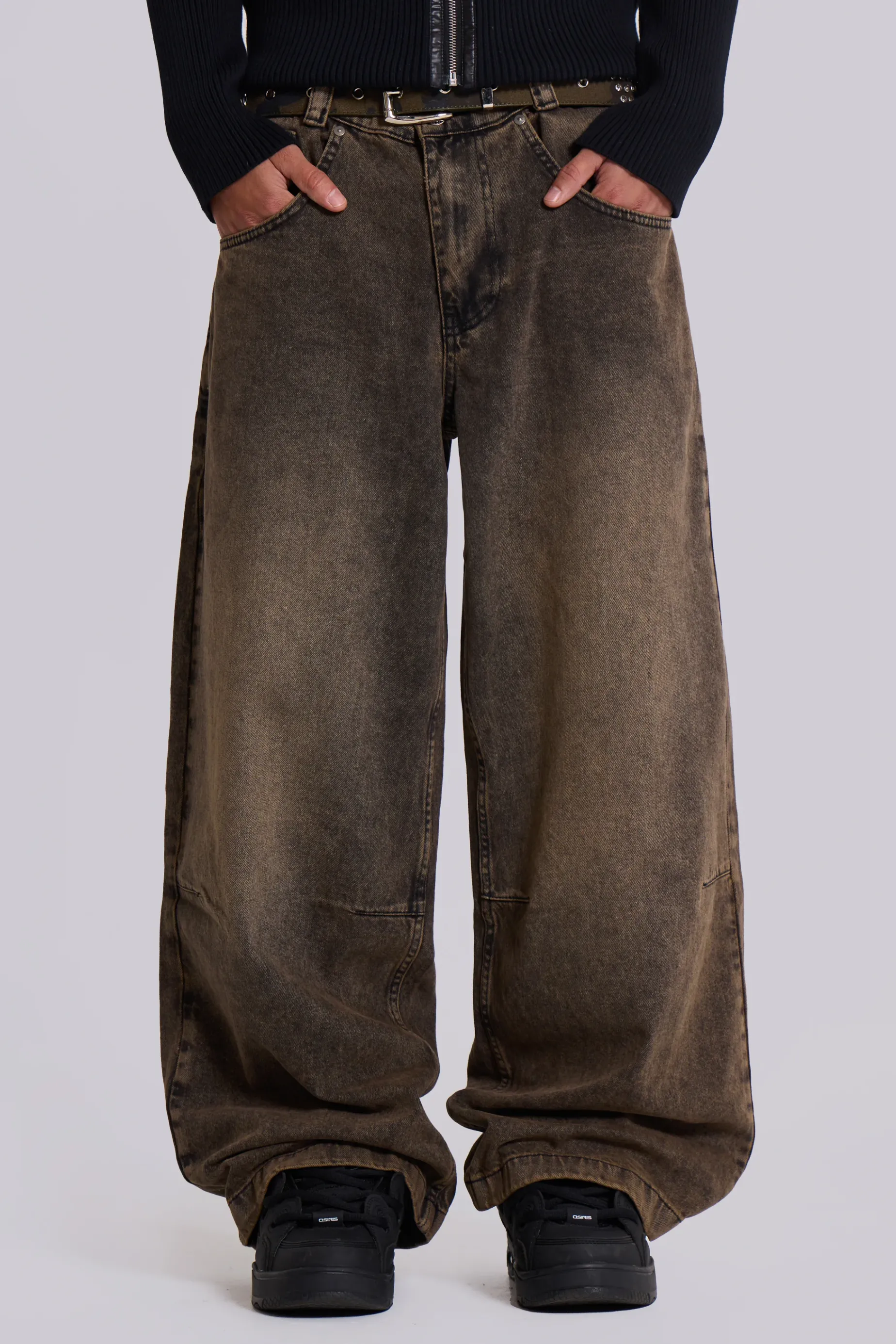 Jaded London Acid Brown Colossus Jeans- Baggy Jeans | Colossus Jeans