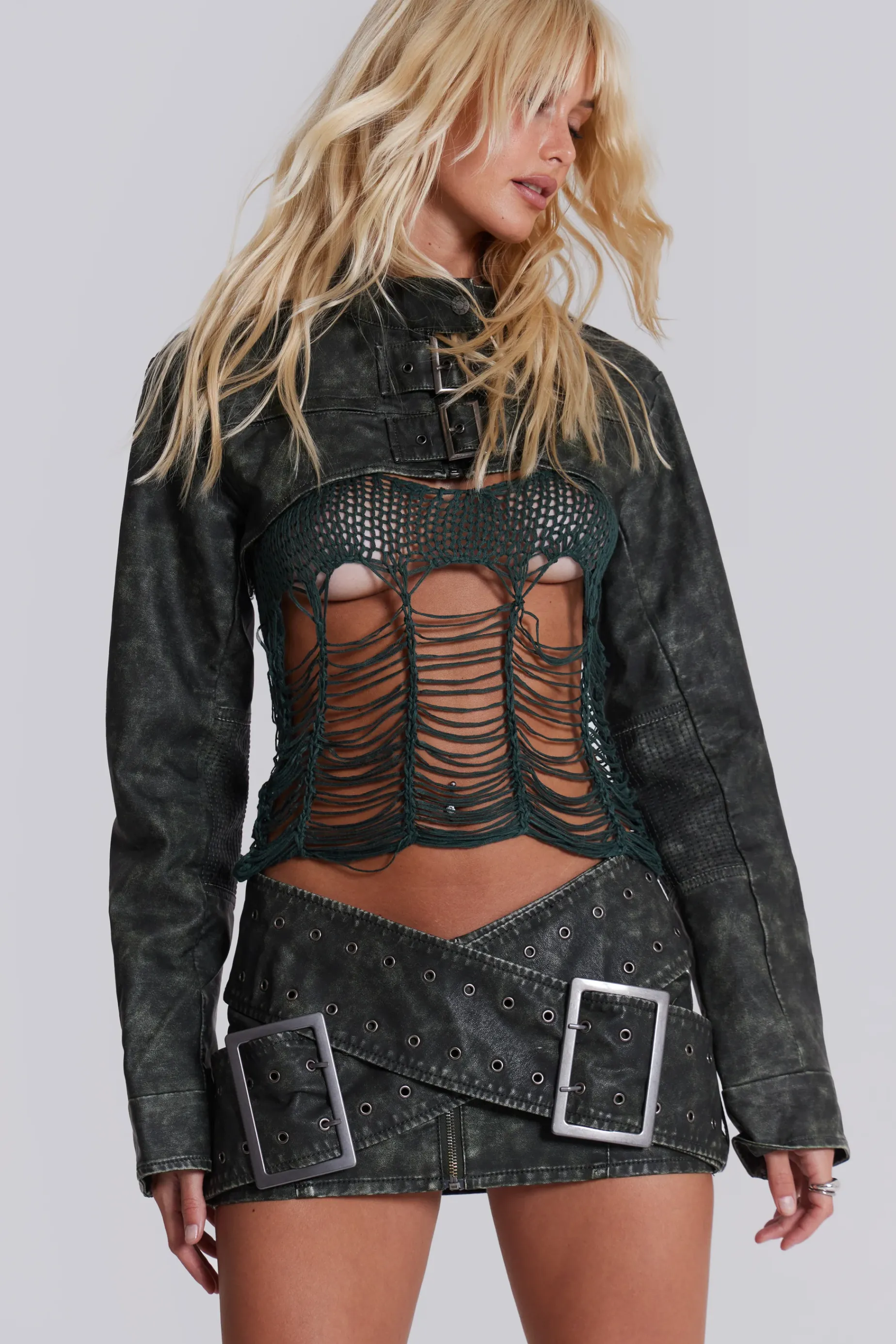 Jaded London Assassin Ultra Cropped Jacket-Women Crop Tops | Jackets