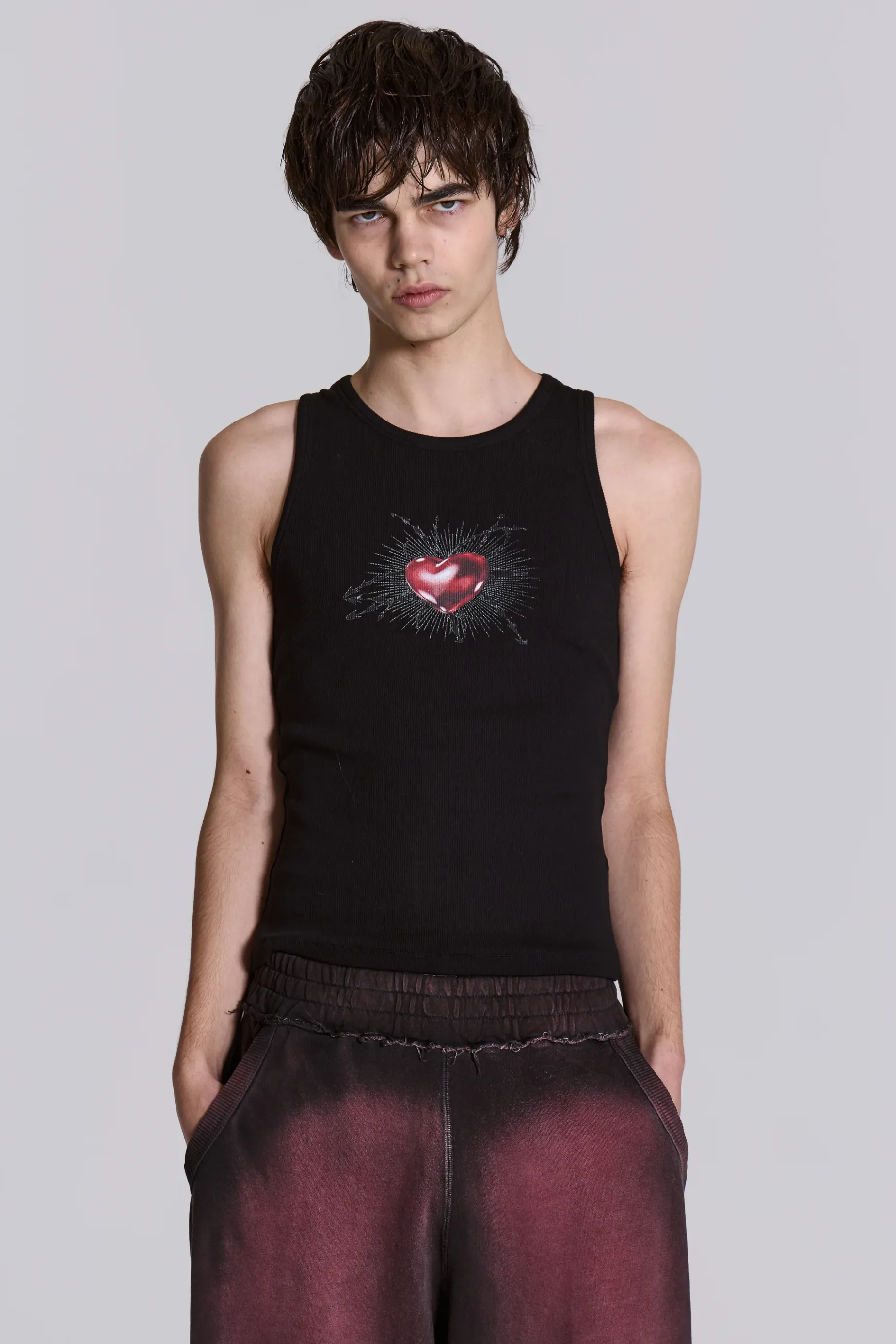 Jaded London Barbed Heart Vest- T-shirts & Vests | Tops