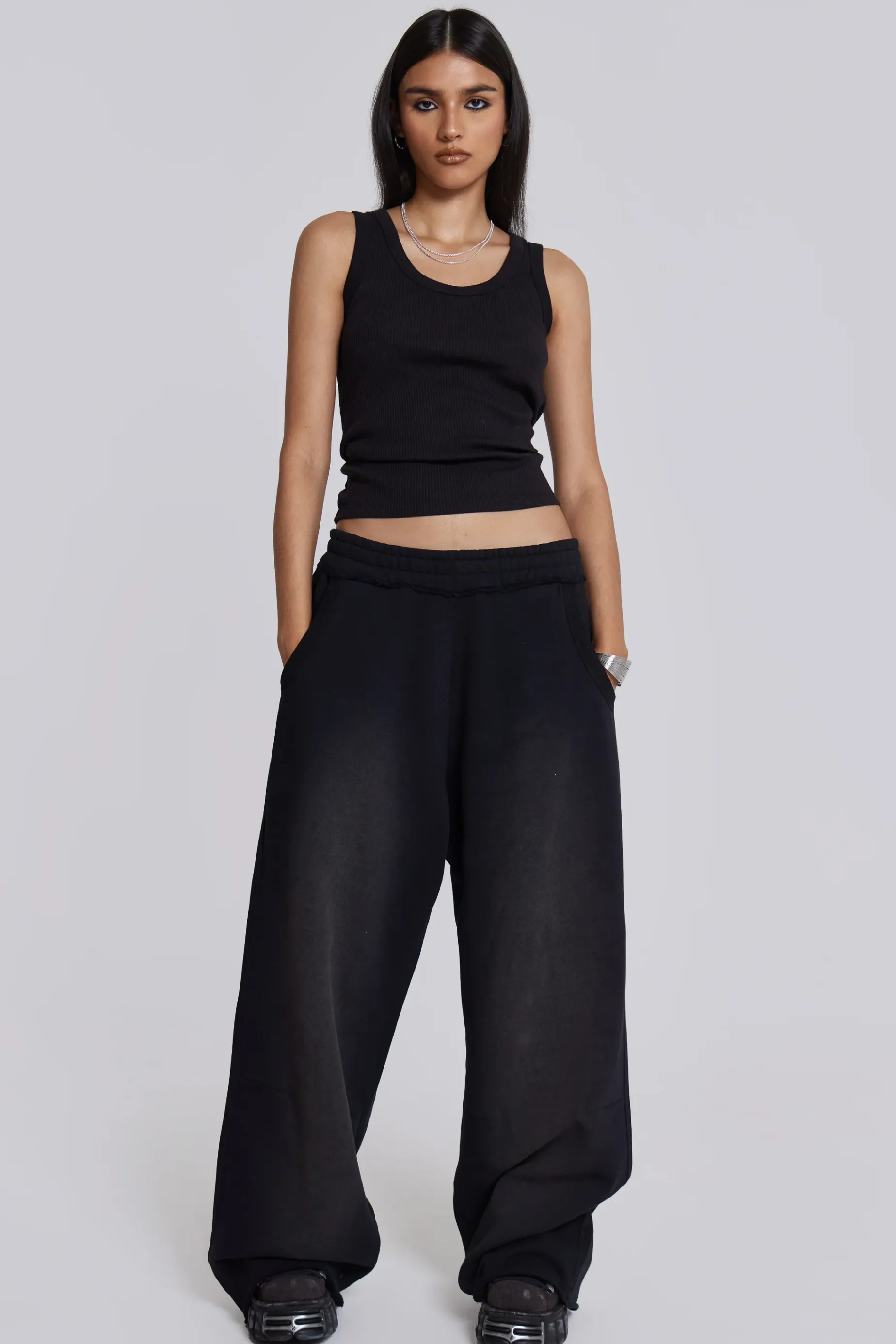 Jaded London Black Baggy Monster Joggers-Women Baggy Joggers & Sweatpants | Joggers & Sweatpants