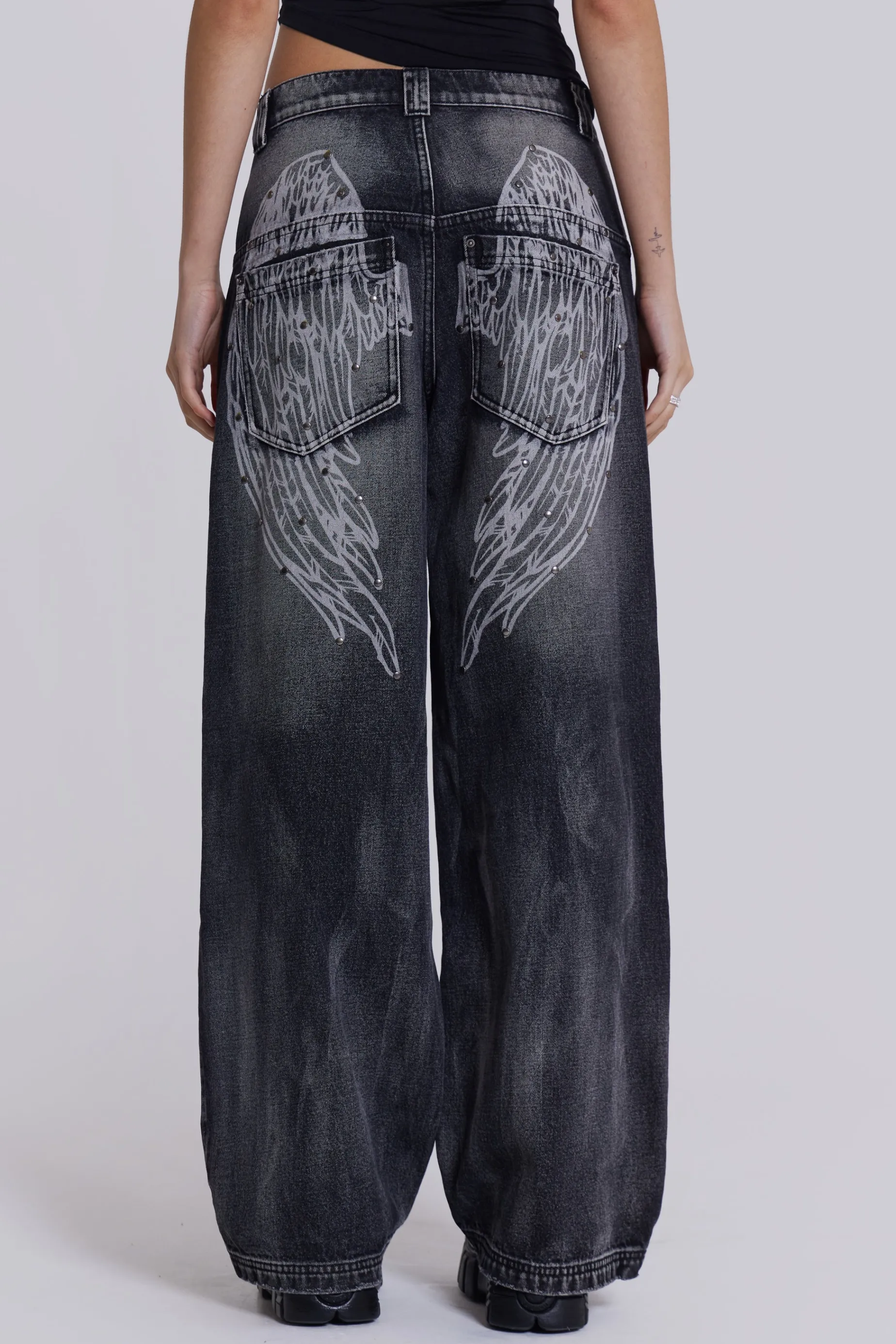 Jaded London Black Ethereal Colossus Jeans-Women Baggy Jeans | Colossus Jeans