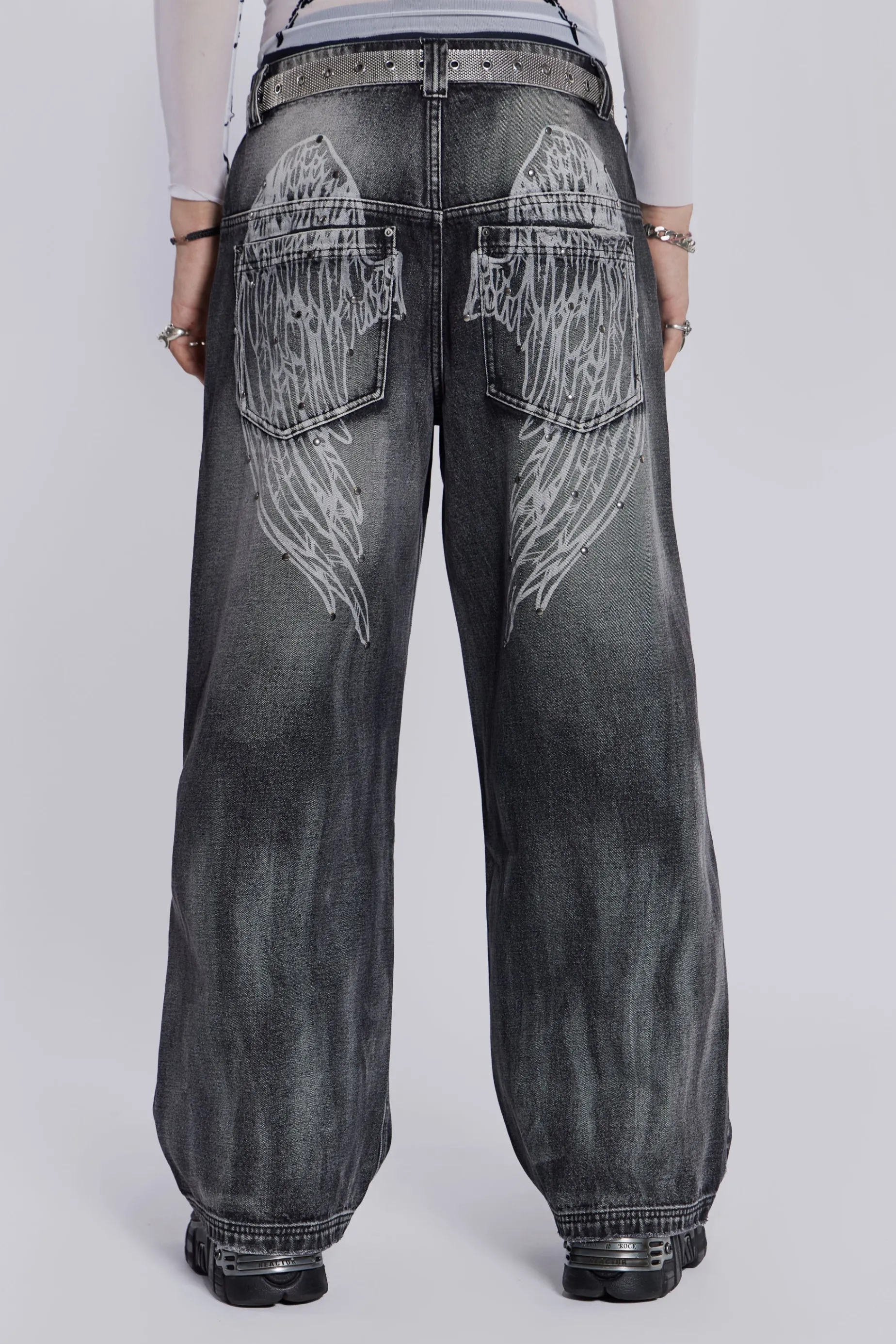 Jaded London Black Ethereal Colossus Jeans- Baggy Jeans | Colossus Jeans