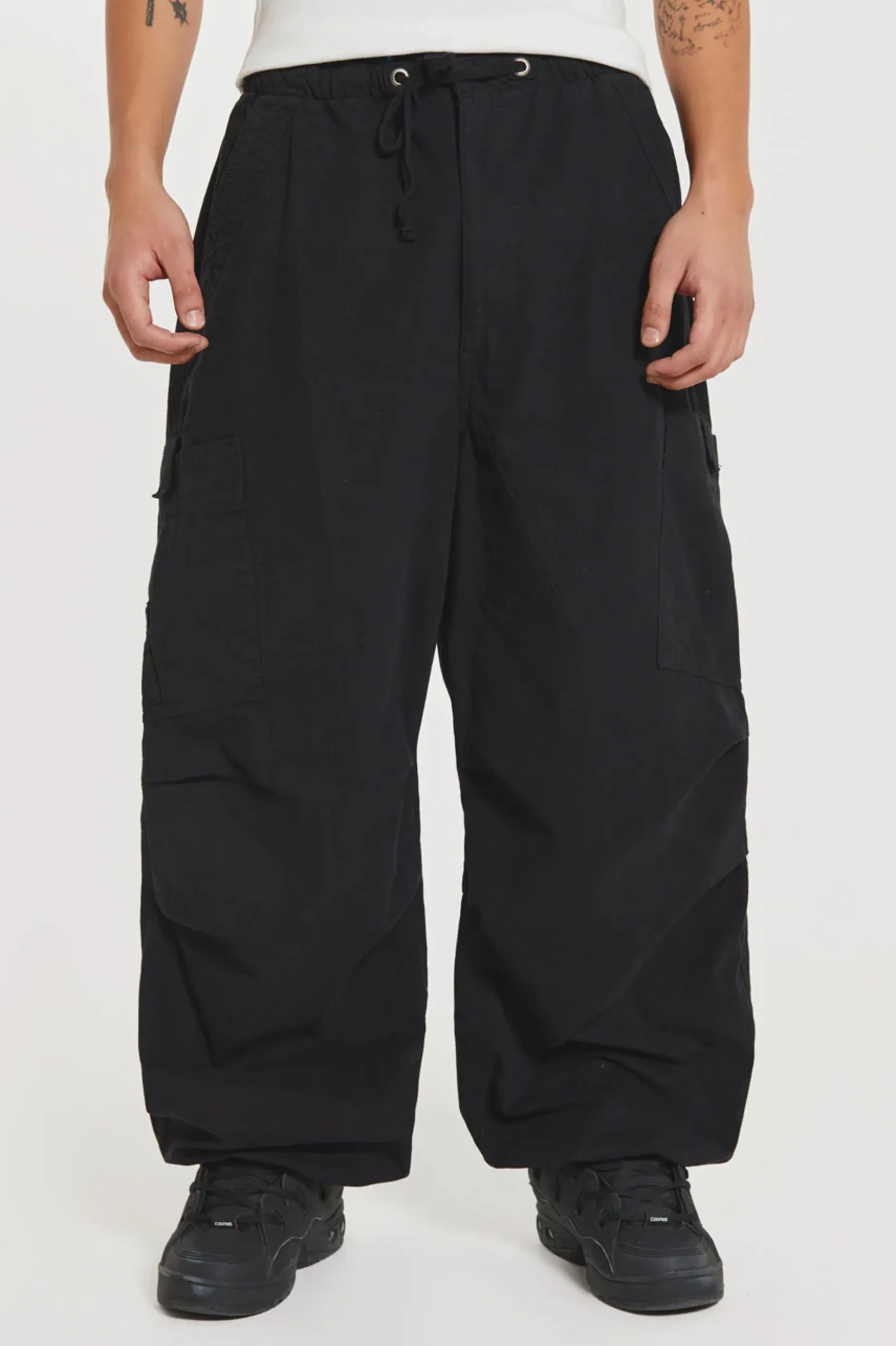 Jaded London Black Parachute Cargo Pants- Parachute Pants | Parachute Pants