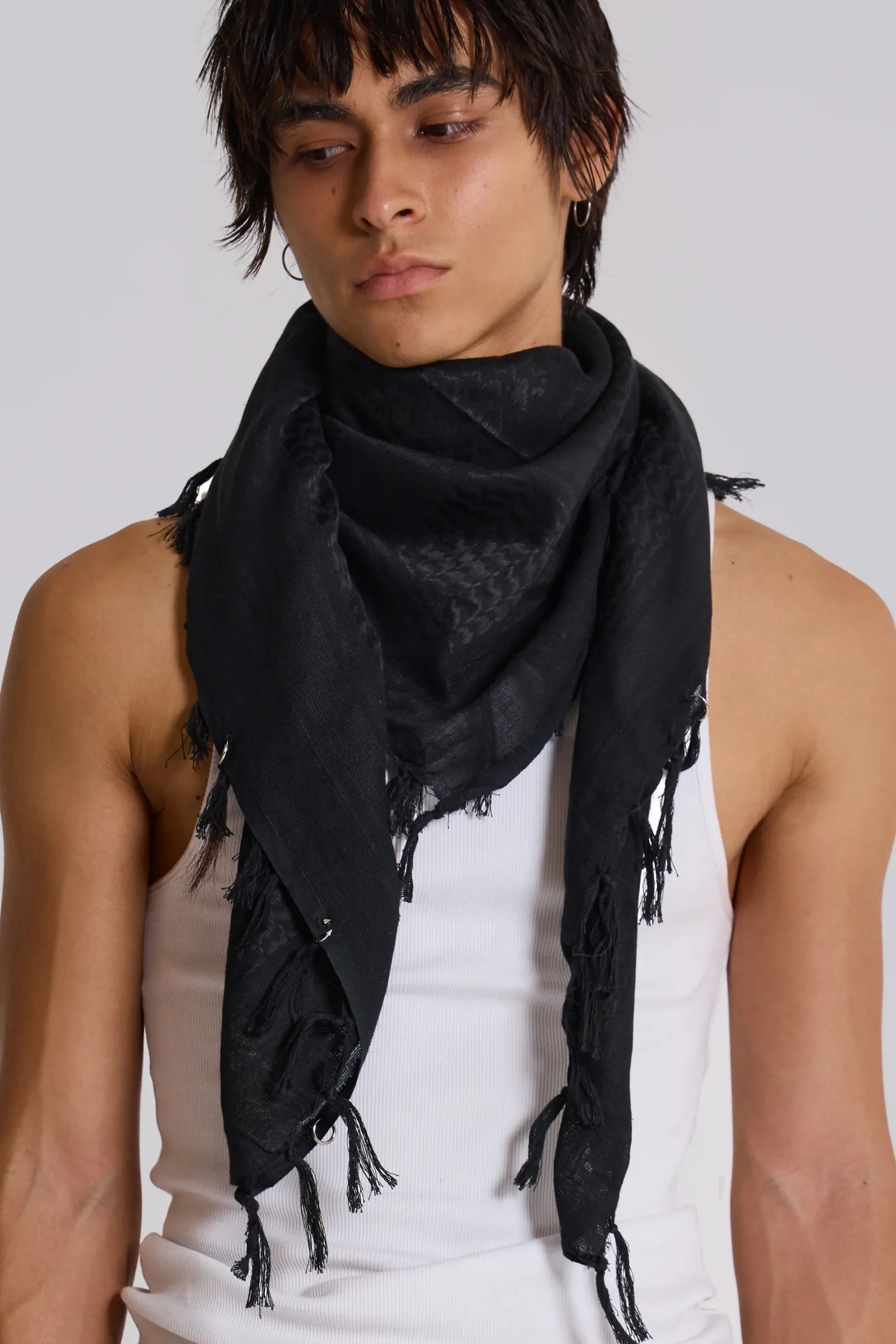 Jaded London Black Pierce Scarf- Accessories