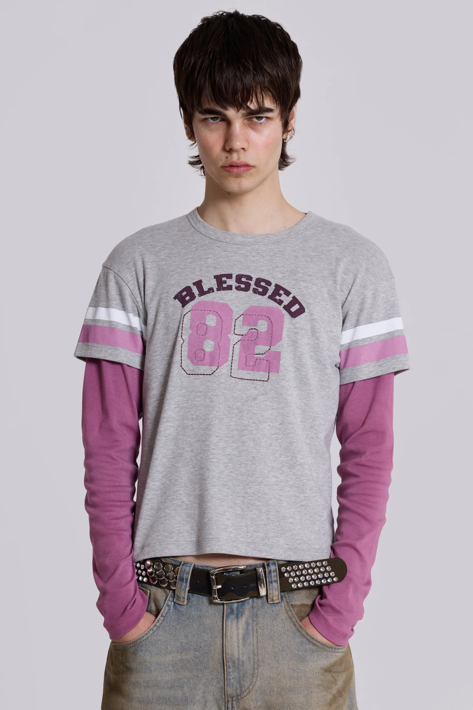 Jaded London Blessed Double Layer Tee- T-shirts & Vests | Tops