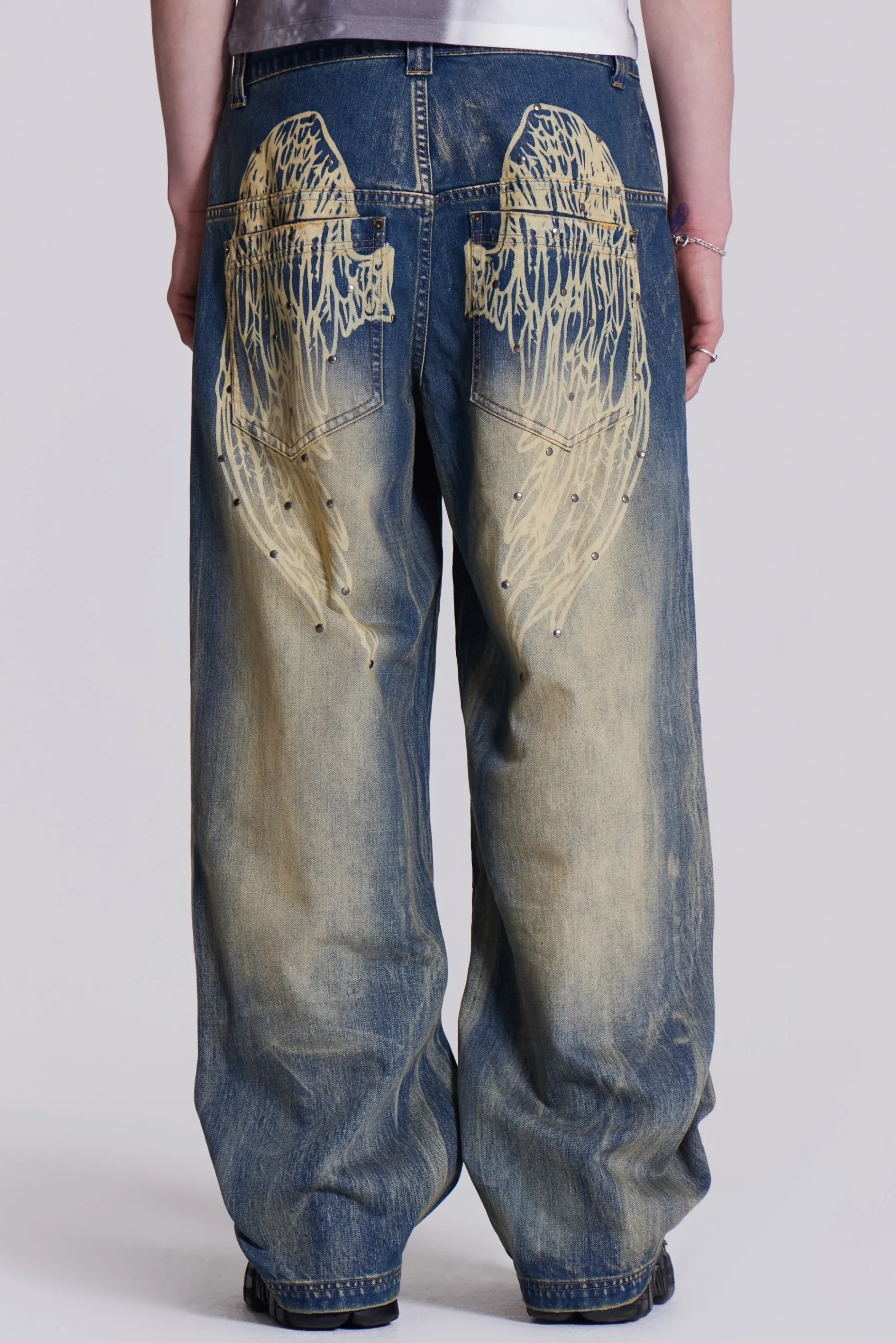 Jaded London Blue Ethereal Colossus Jeans- Baggy Jeans | Colossus Jeans