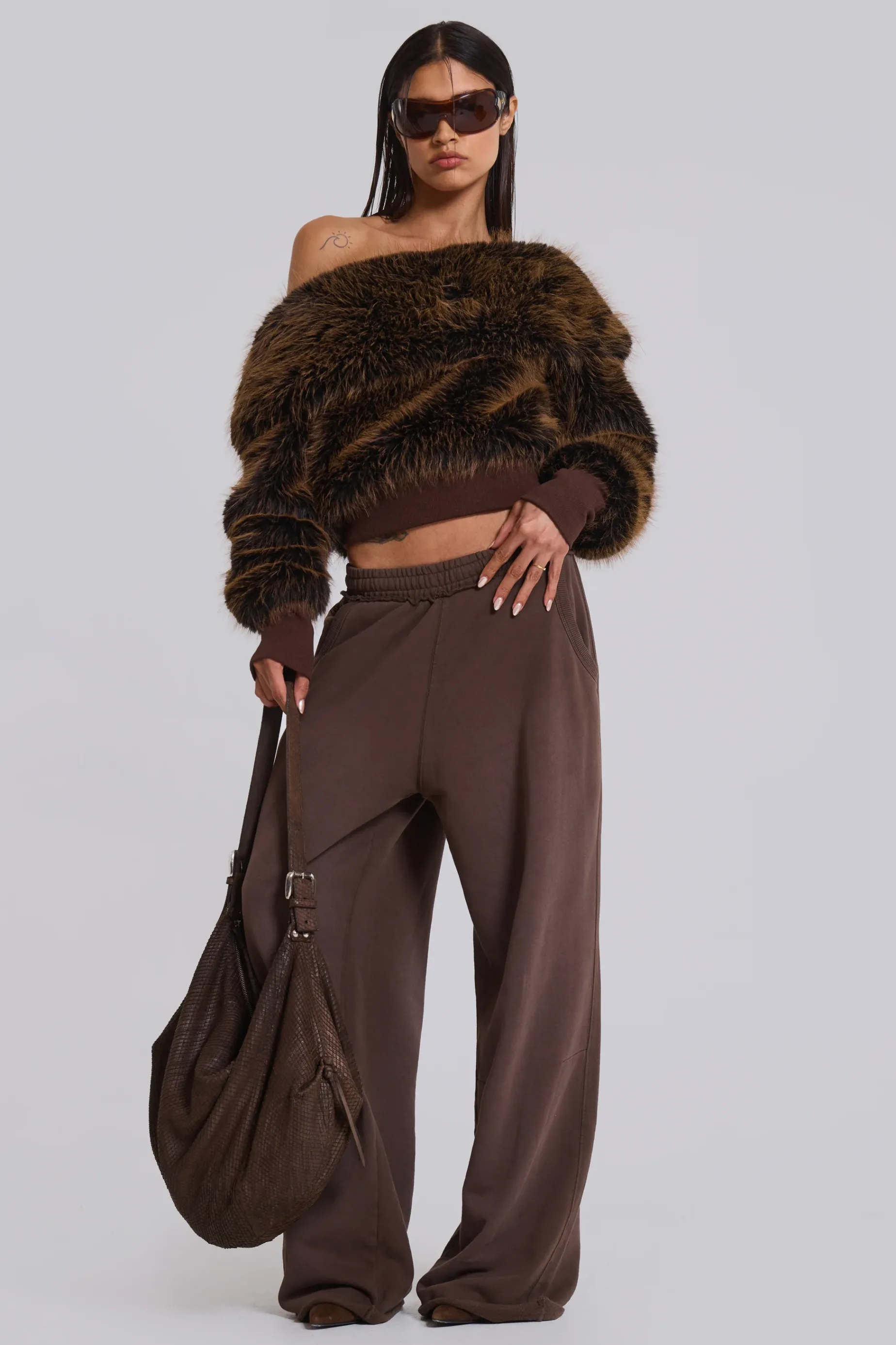 Jaded London Brown Baggy Monster Joggers-Women Baggy Joggers & Sweatpants | Joggers & Sweatpants