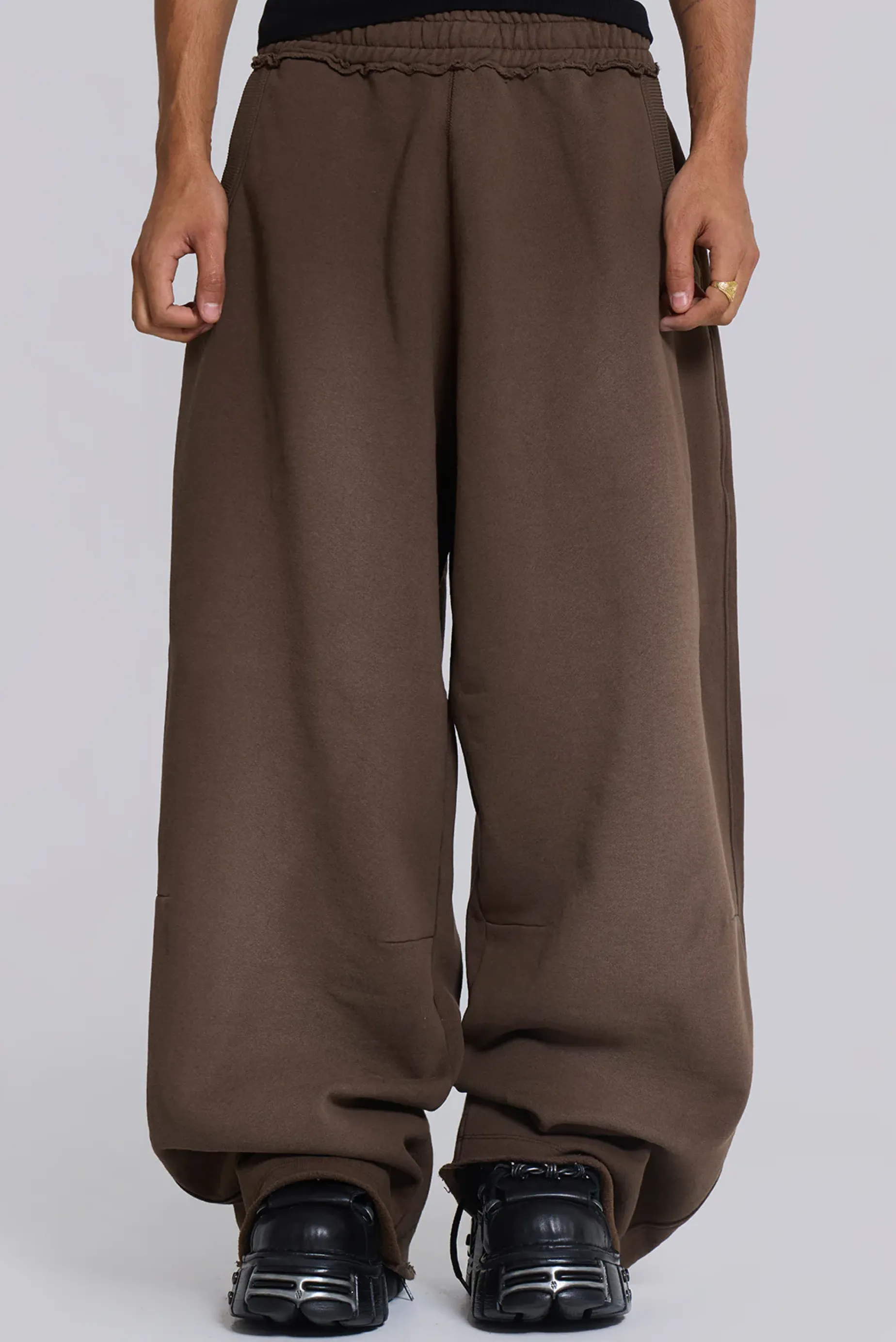 Jaded London Brown Baggy Monster Joggers- Joggers & Sweatpants | Baggy Joggers & Sweatpants