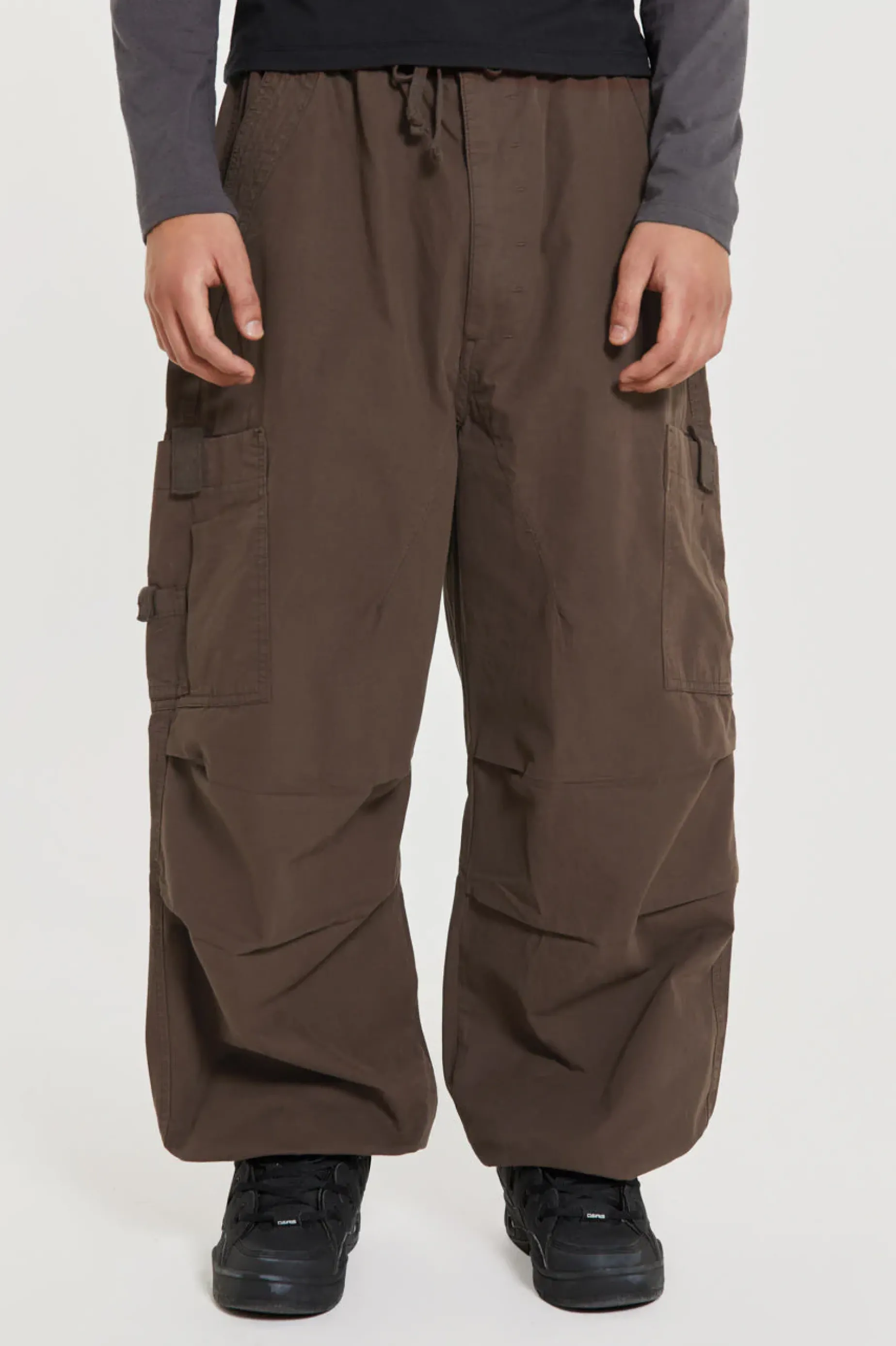 Jaded London Brown Parachute Cargo Pants- Parachute Pants | Parachute Pants