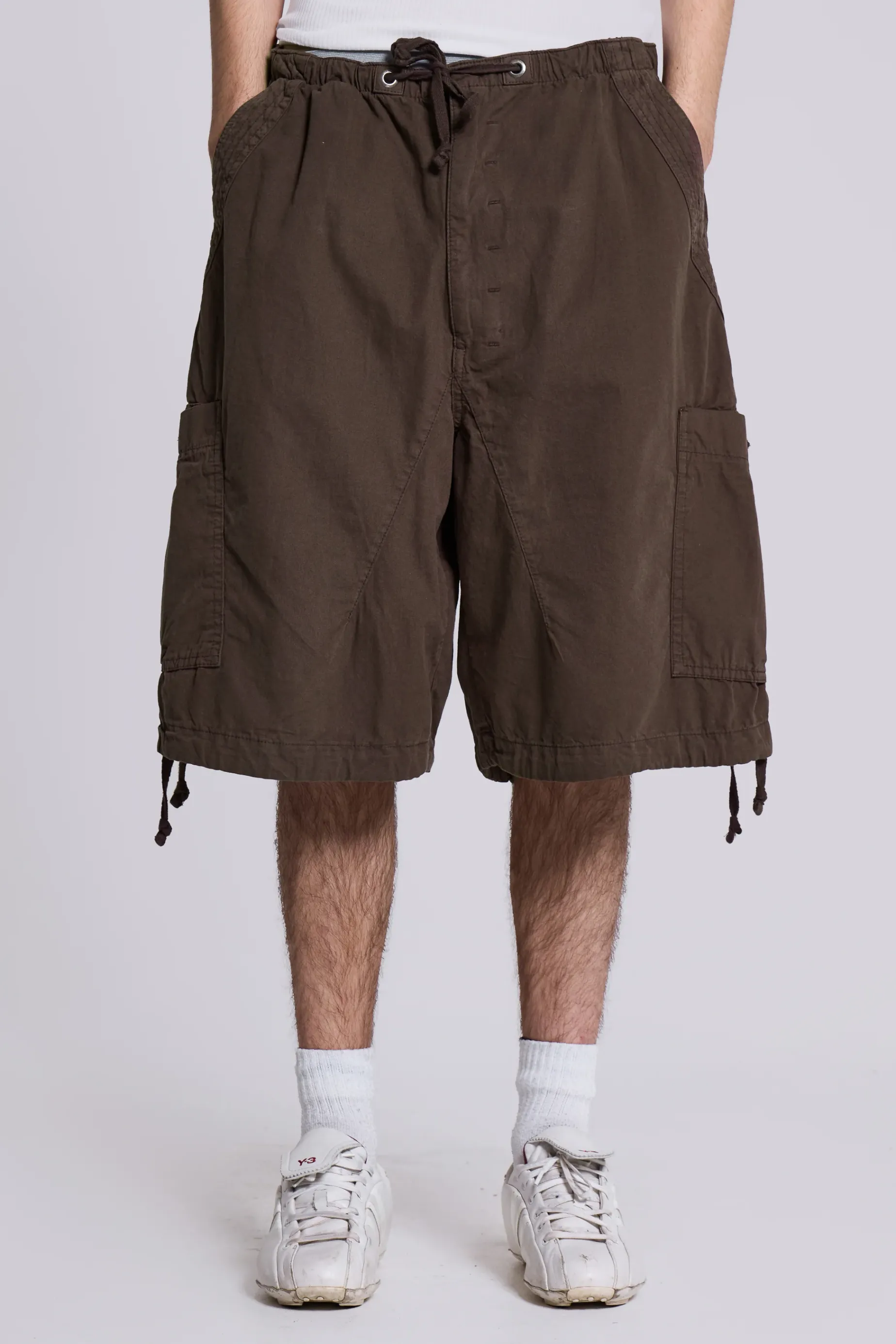 Jaded London Brown Parachute Cargo Shorts- Jorts & Shorts | Parachute Pants