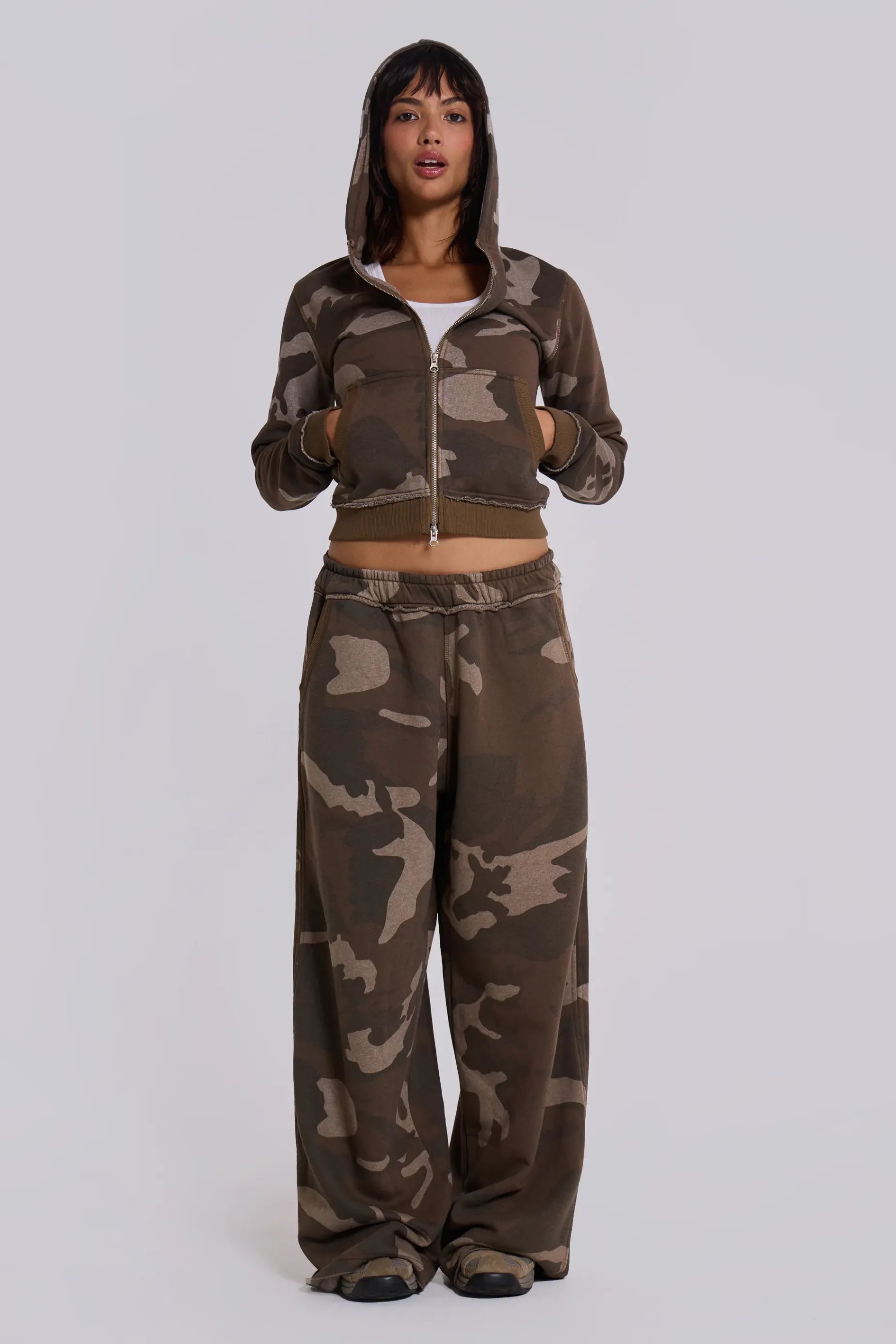 Jaded London Camo Baggy Monster Joggers-Women Camo Pants | Baggy Joggers & Sweatpants