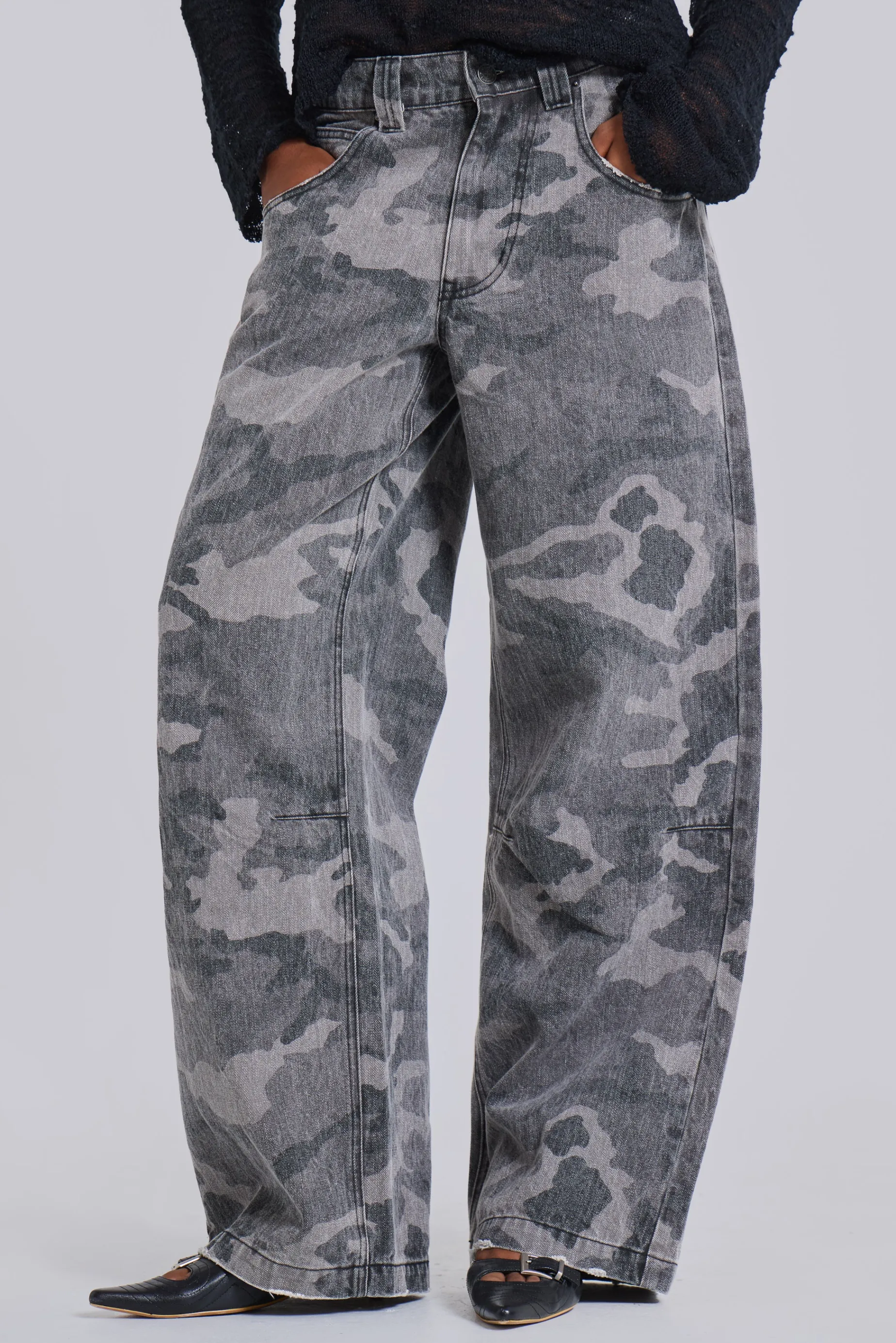 Jaded London Camo Fade Colossus Jeans-Women Statement Jeans | Baggy Jeans