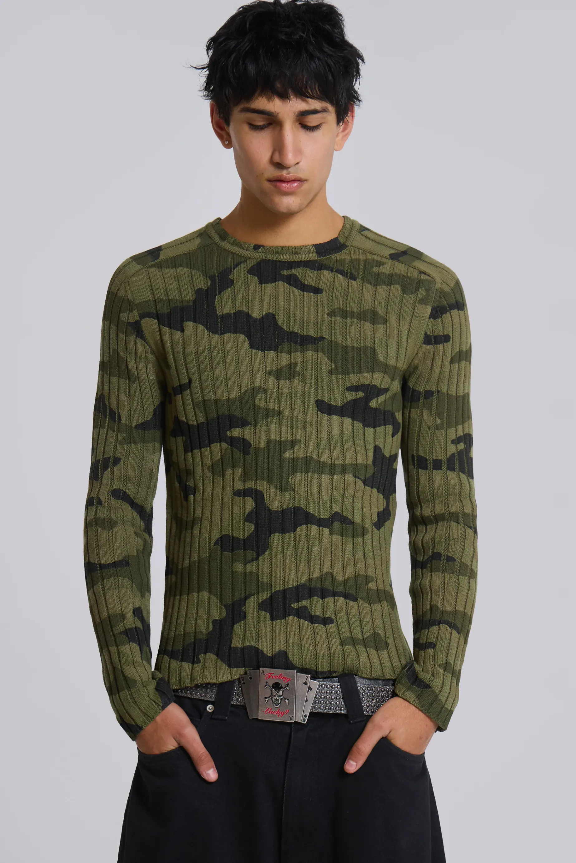 Jaded London Camo Vault Knit- Knitwear | Knitwear