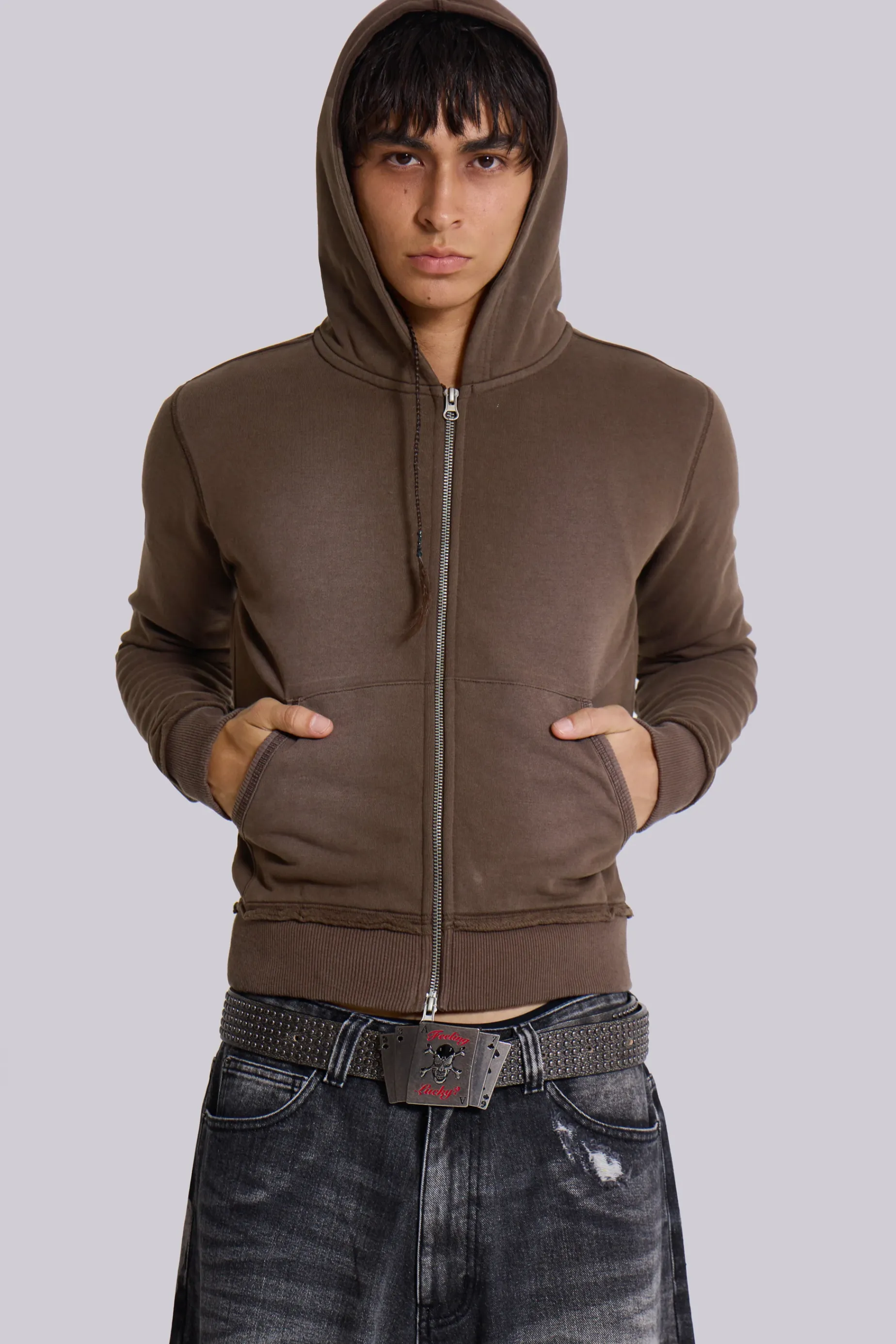 Jaded London Chocolate Brown Mini Monster Hoodie- Hoodies & Sweatshirts | Hoodies & Sweatshirts