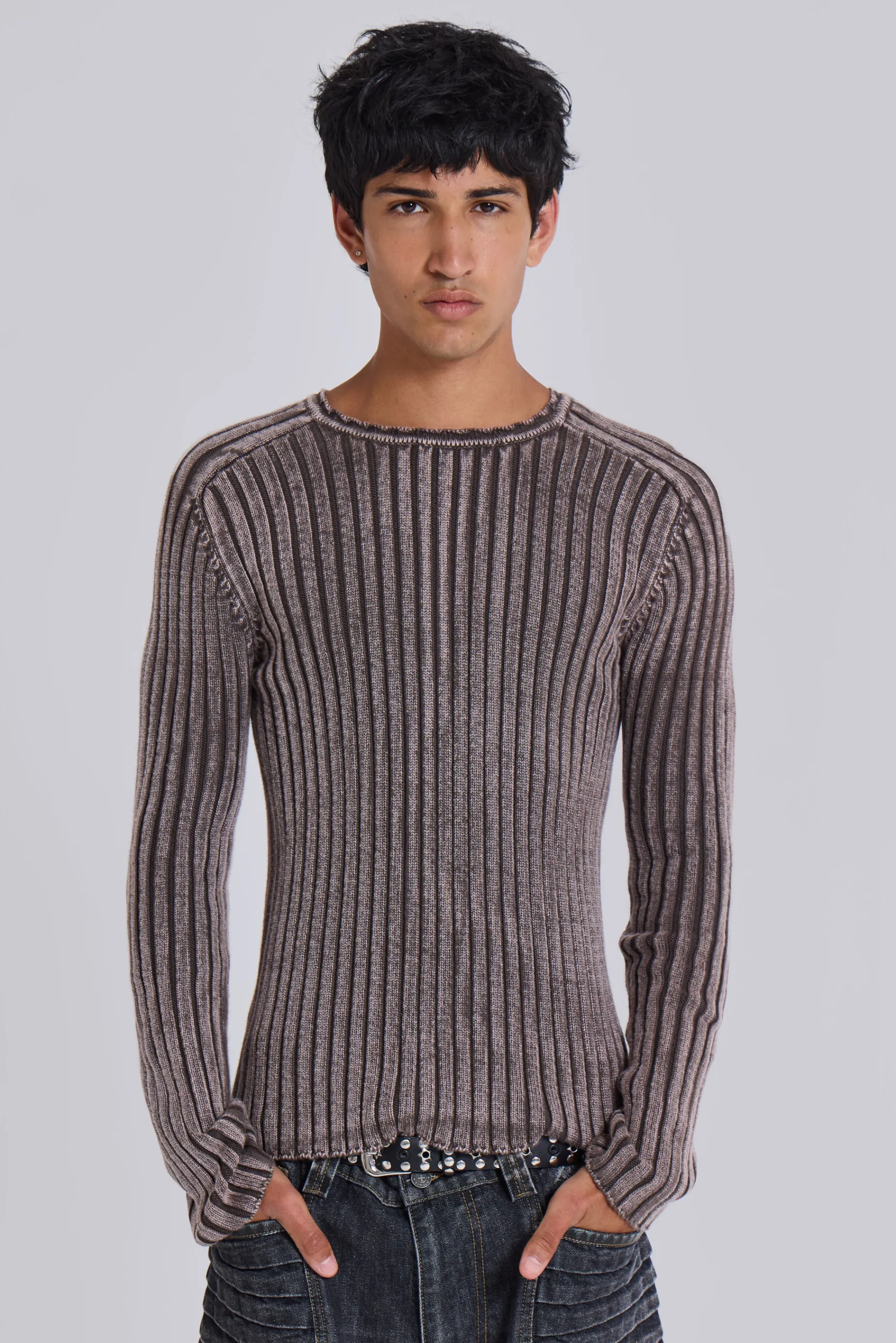 Jaded London Chocolate Brown Vault Knit- Knitwear | Knitwear