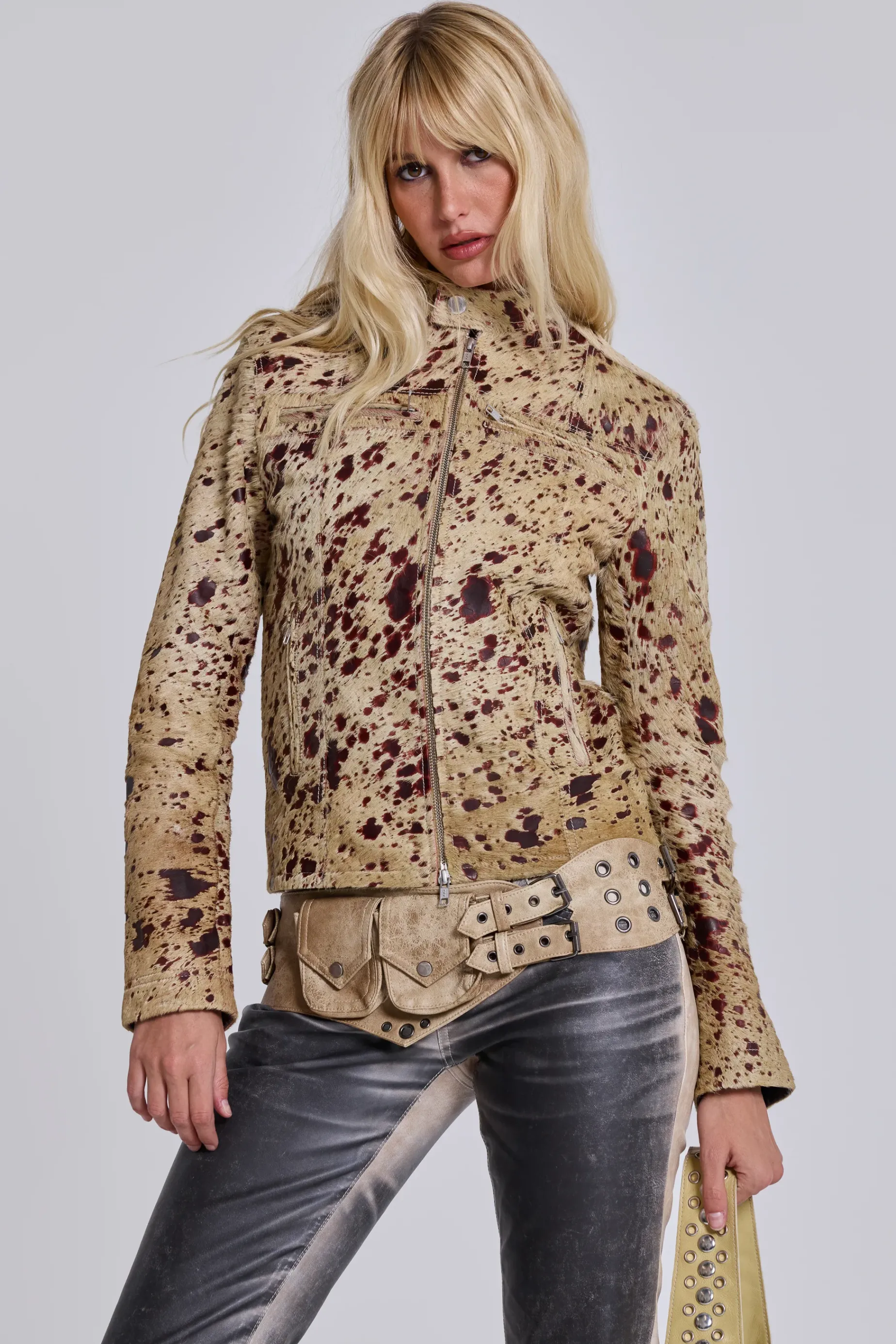 Jaded London Cowhide Real Leather Piston Jacket-Women Jackets