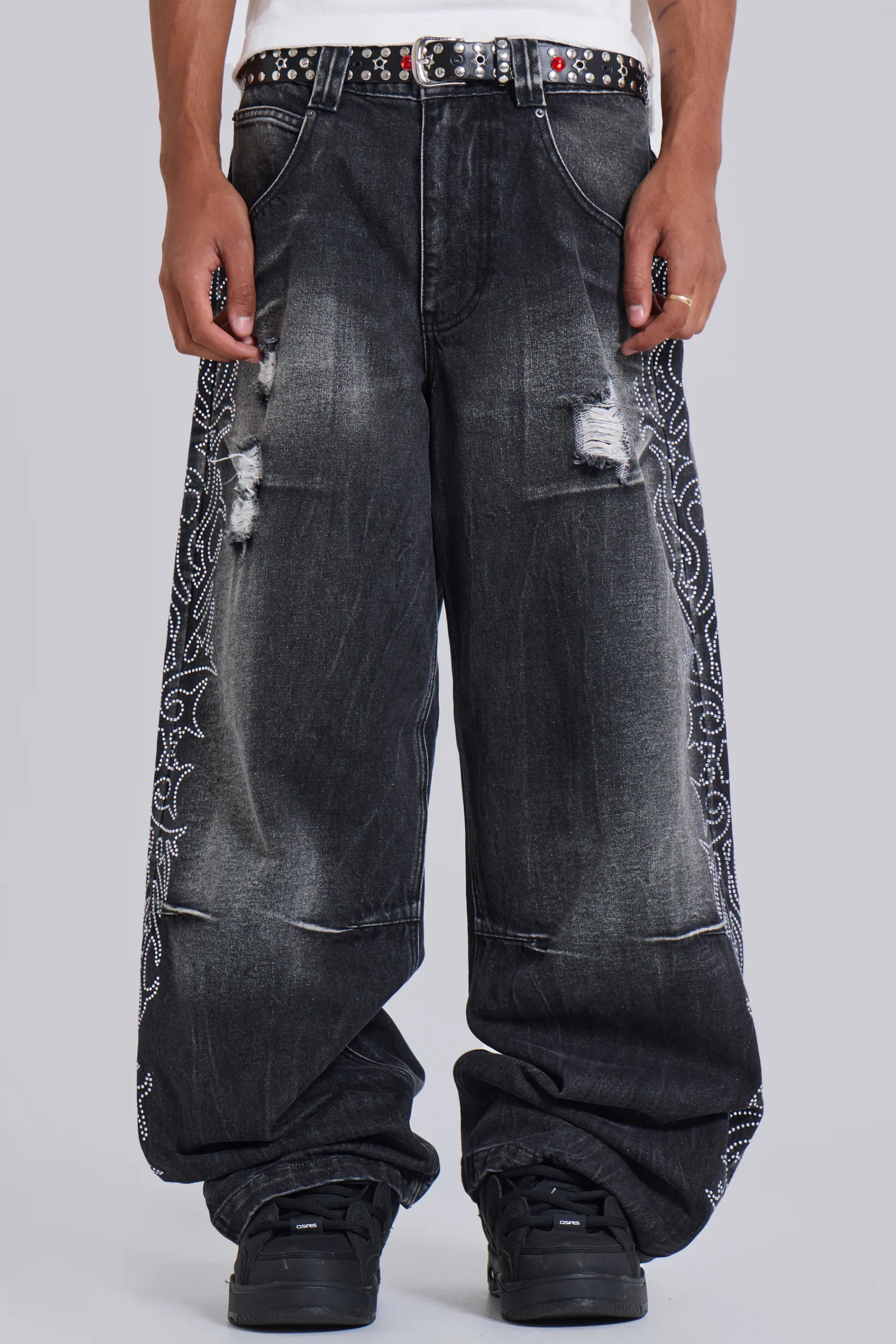 Jaded London Crystalline Colossus Jeans- Baggy Jeans | Colossus Jeans