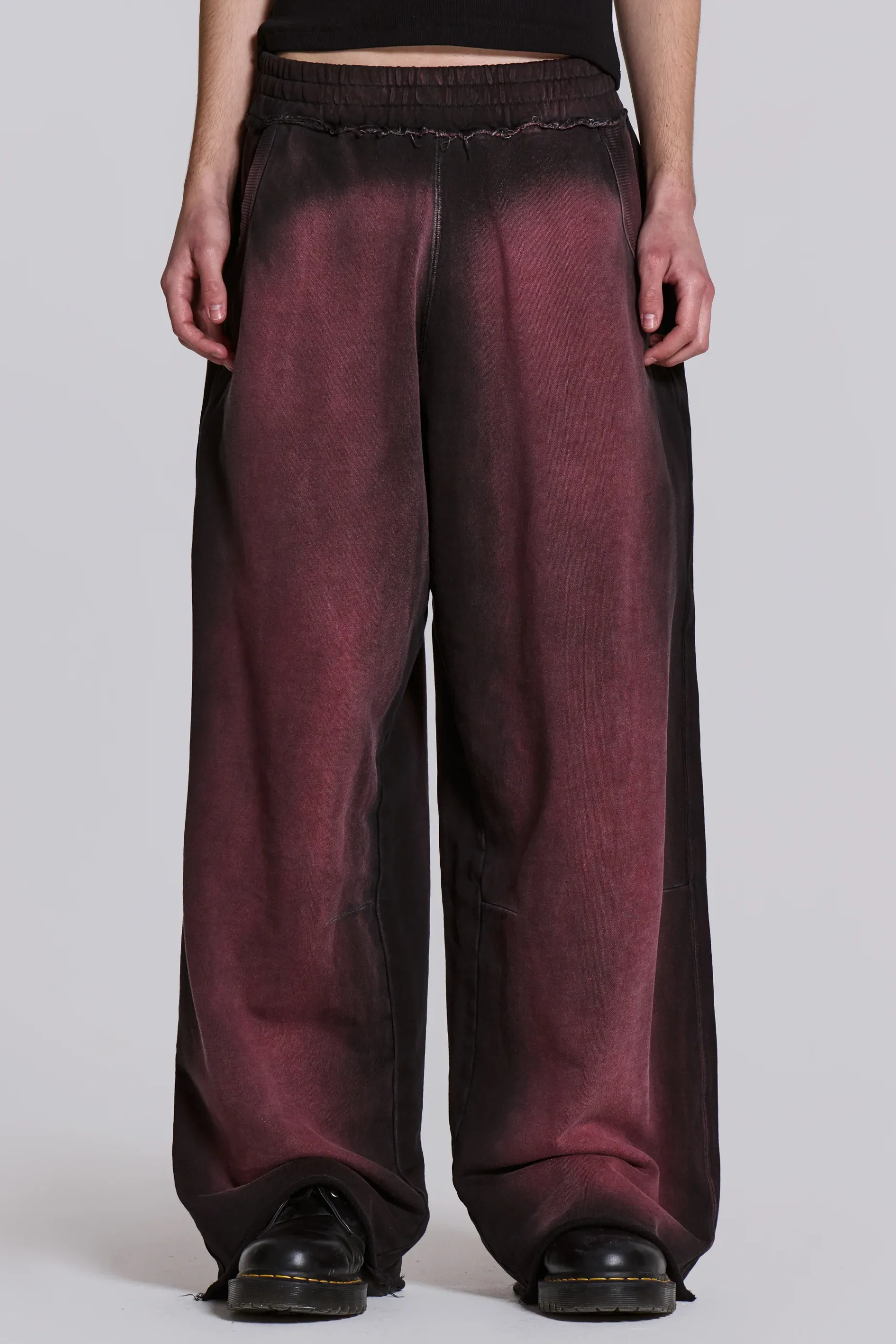 Jaded London Deep Red Fade Baggy Monster Joggers- Joggers & Sweatpants | Baggy Joggers & Sweatpants