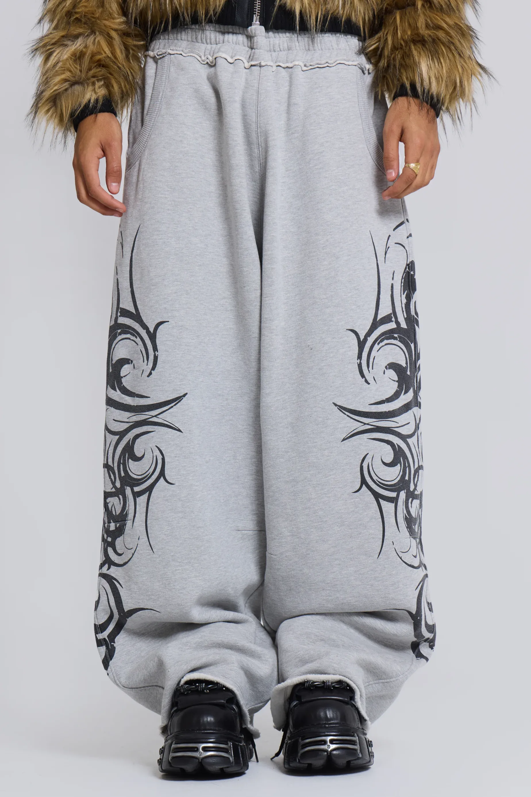 Jaded London Grey Baggy Blade Joggers- Joggers & Sweatpants | Baggy Joggers & Sweatpants