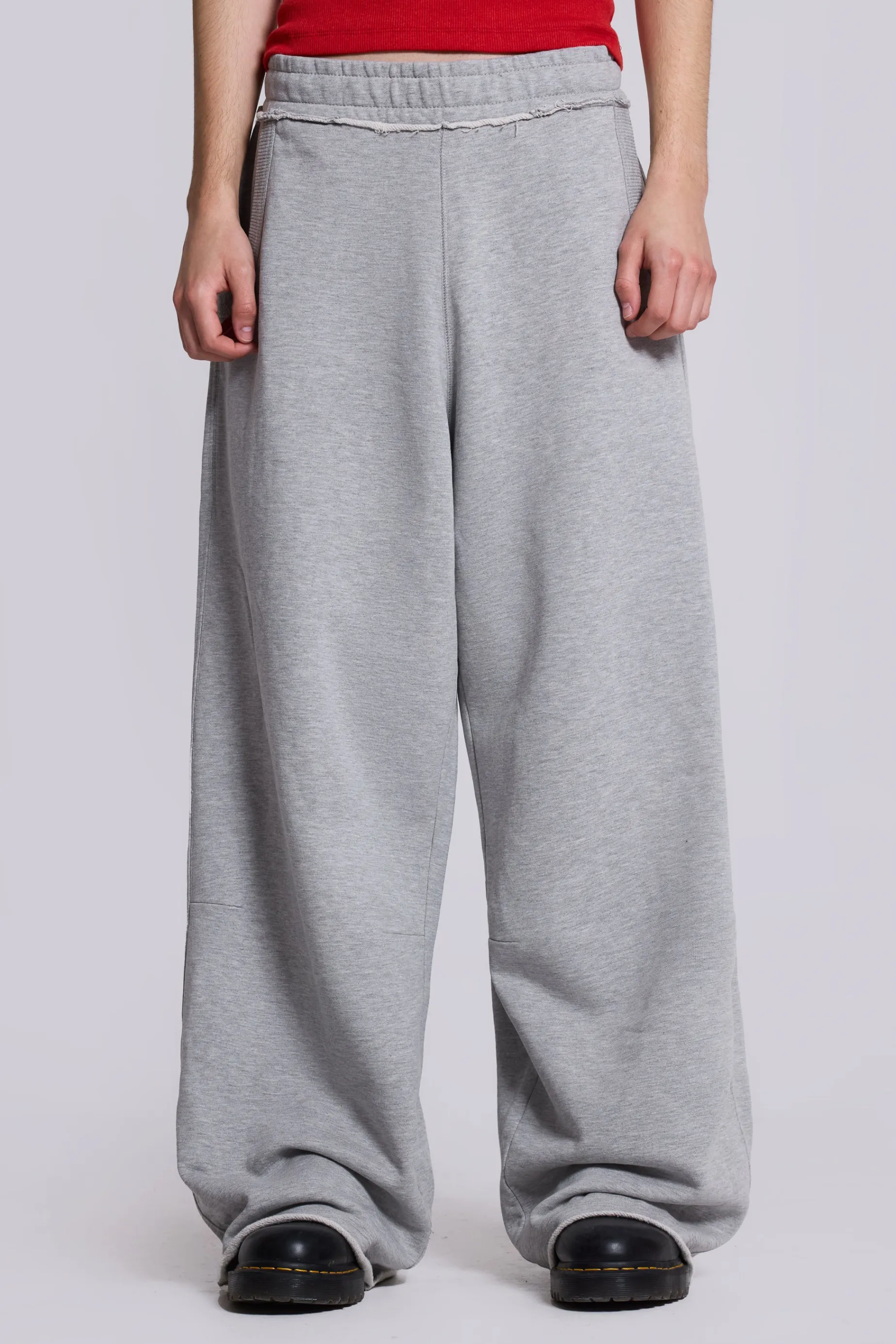 Jaded London Grey Marl Baggy Monster Joggers- Joggers & Sweatpants | Baggy Joggers & Sweatpants