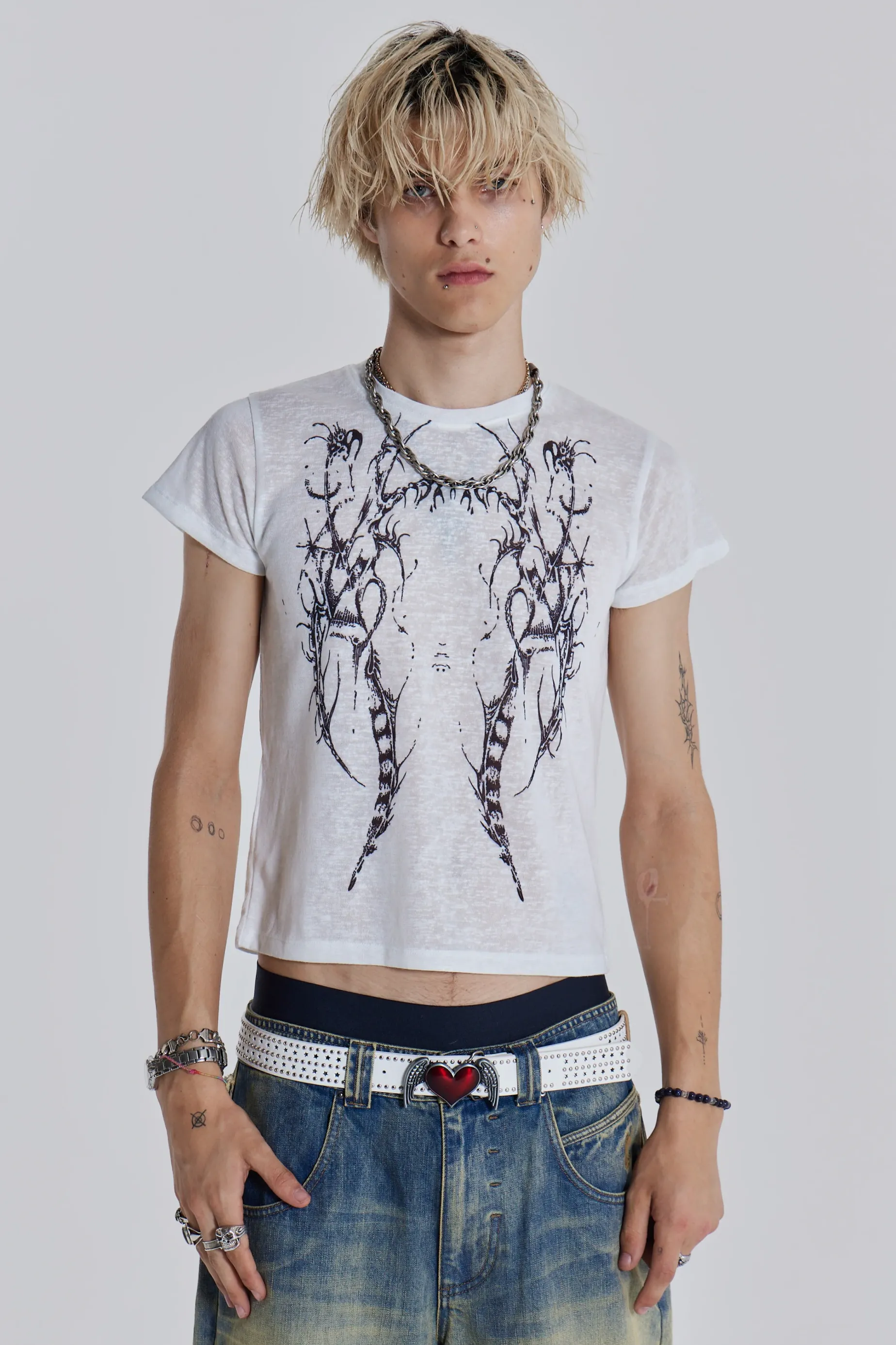 Jaded London Ink Baby Tee- T-shirts & Vests | Tops