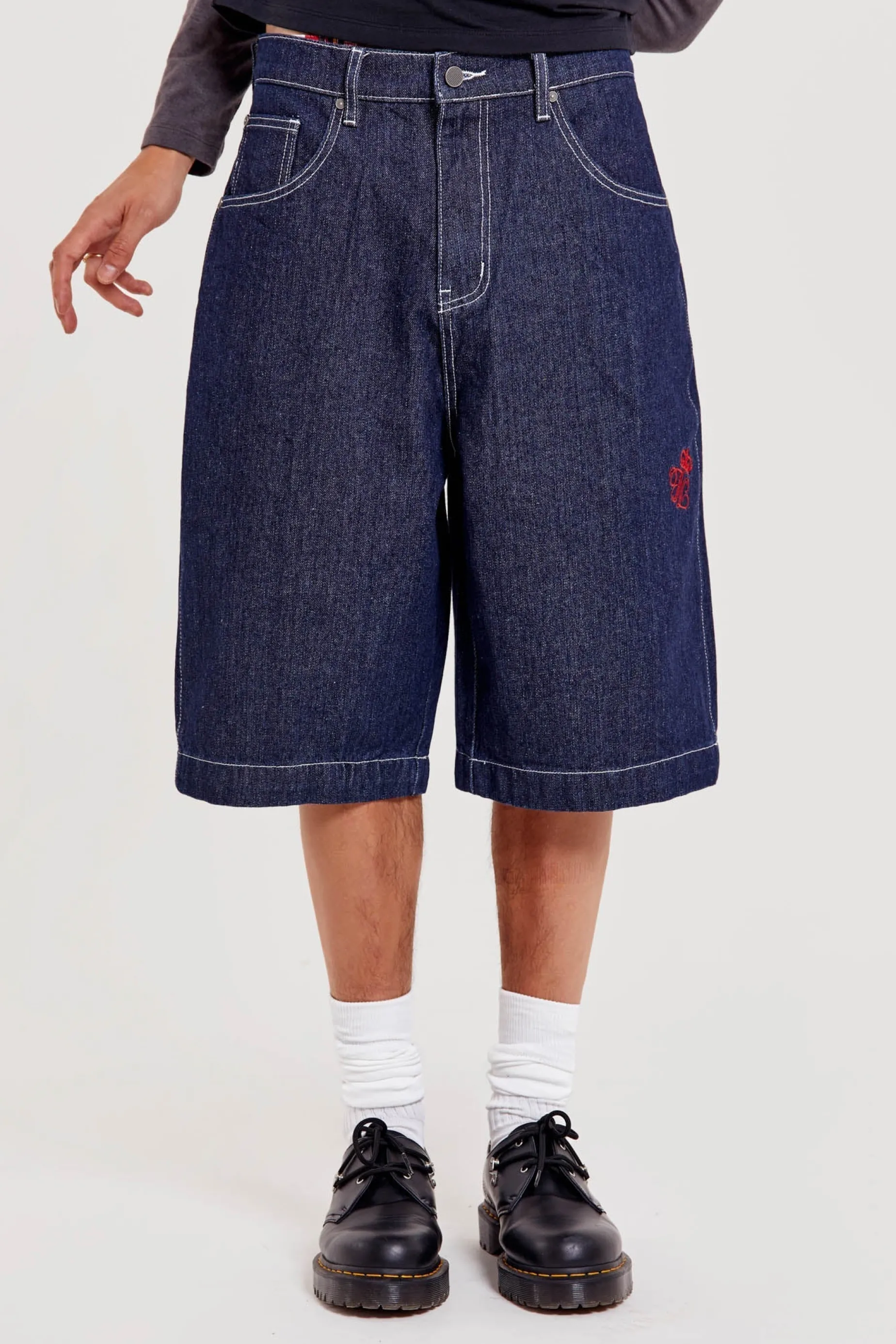 Jaded London Jumbo Denim Jorts- Jorts & Shorts | Jorts