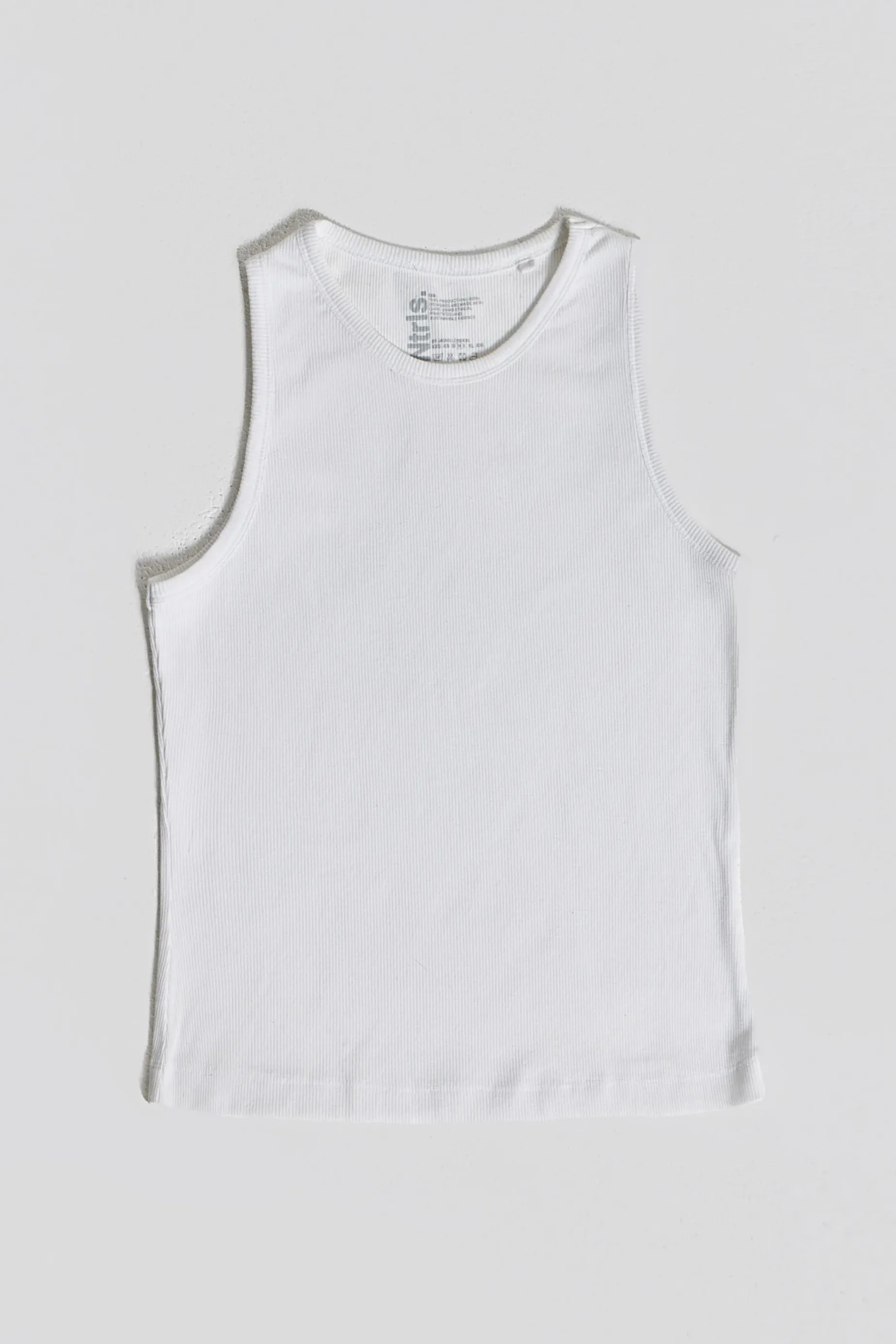 Jaded London NTRLS White Rib Vest- Tops