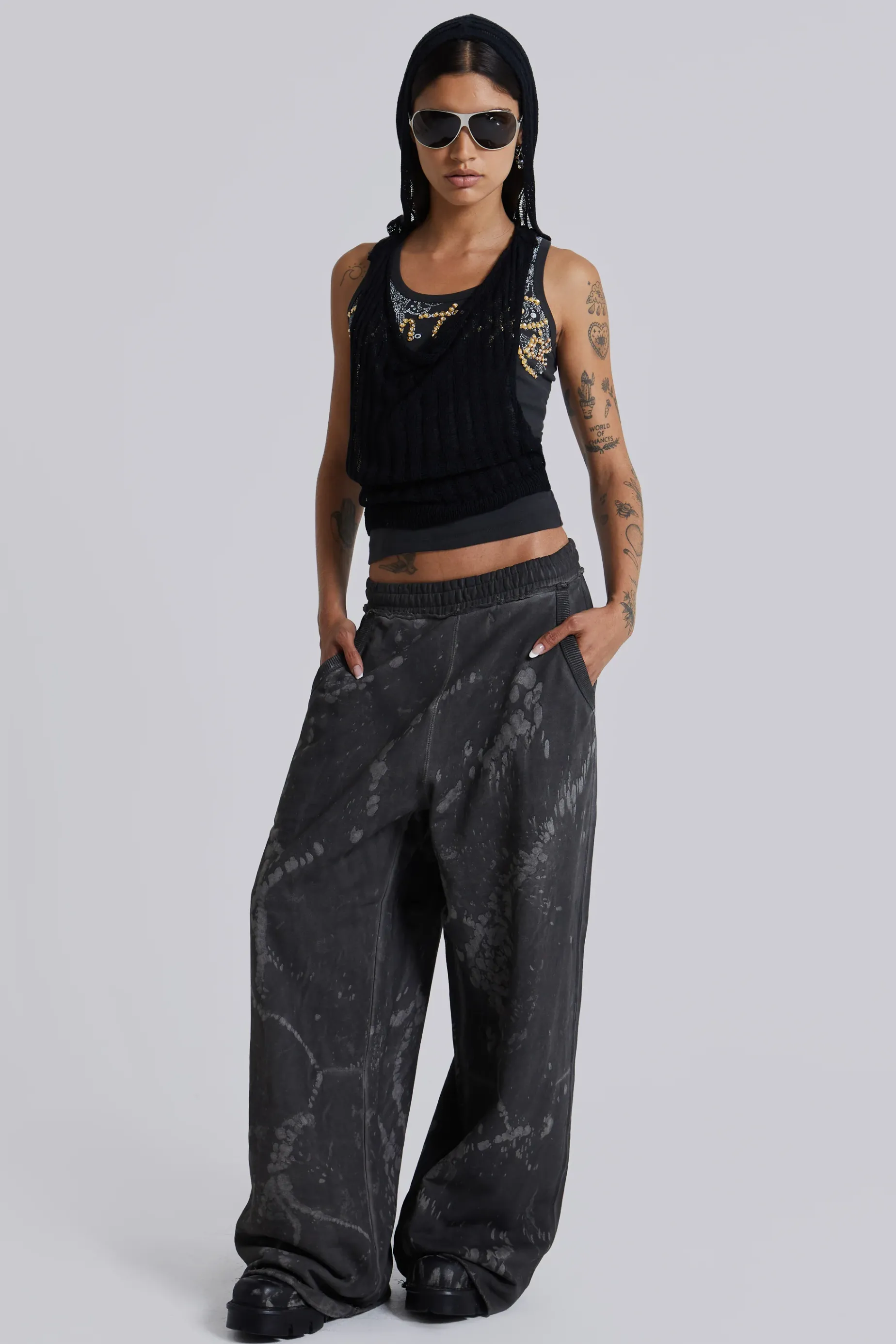 Jaded London Oil Spill Baggy Monster Joggers-Women Baggy Joggers & Sweatpants | Joggers & Sweatpants