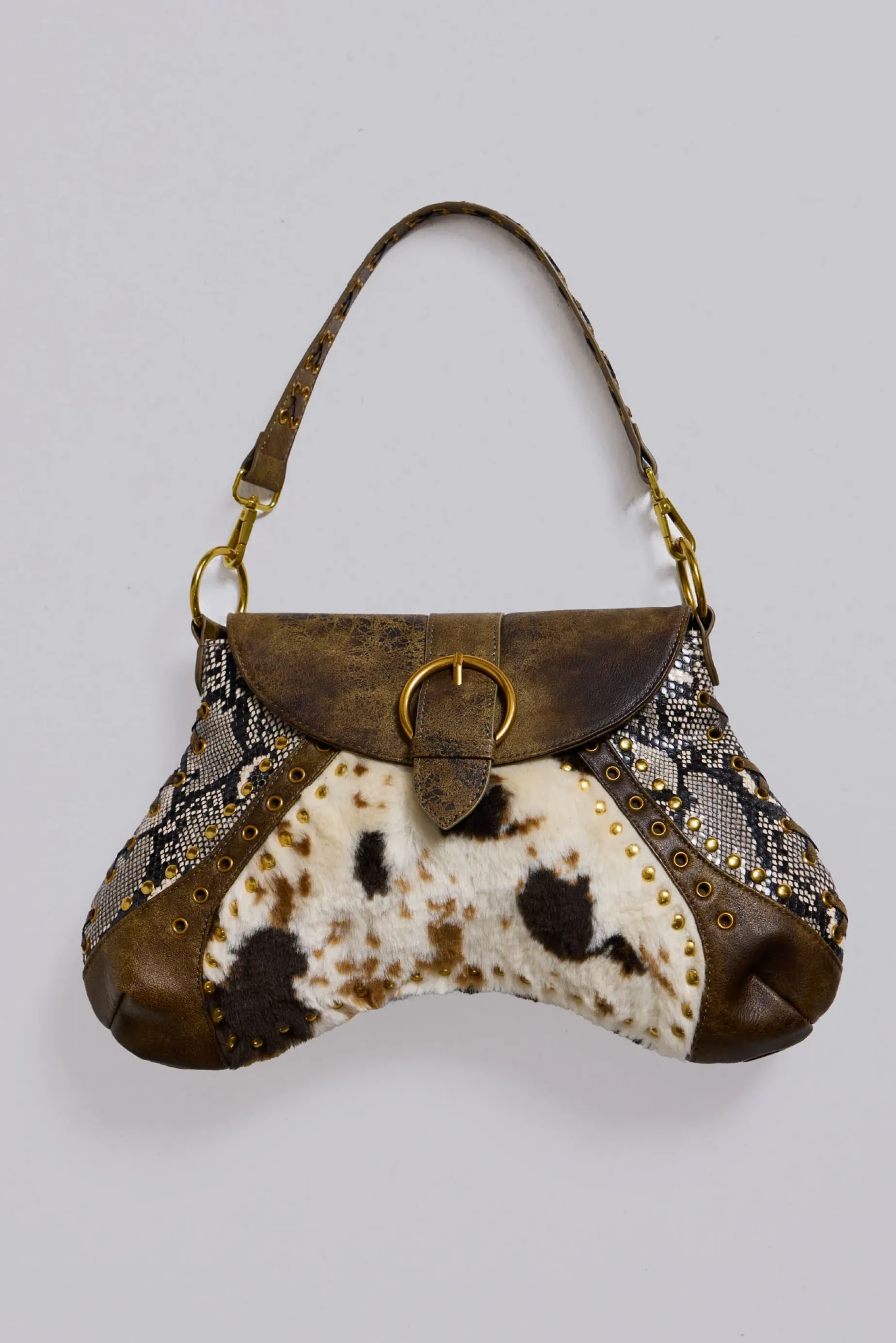 Jaded London Ophidian Cow Shoulder Bag-Women Accessories