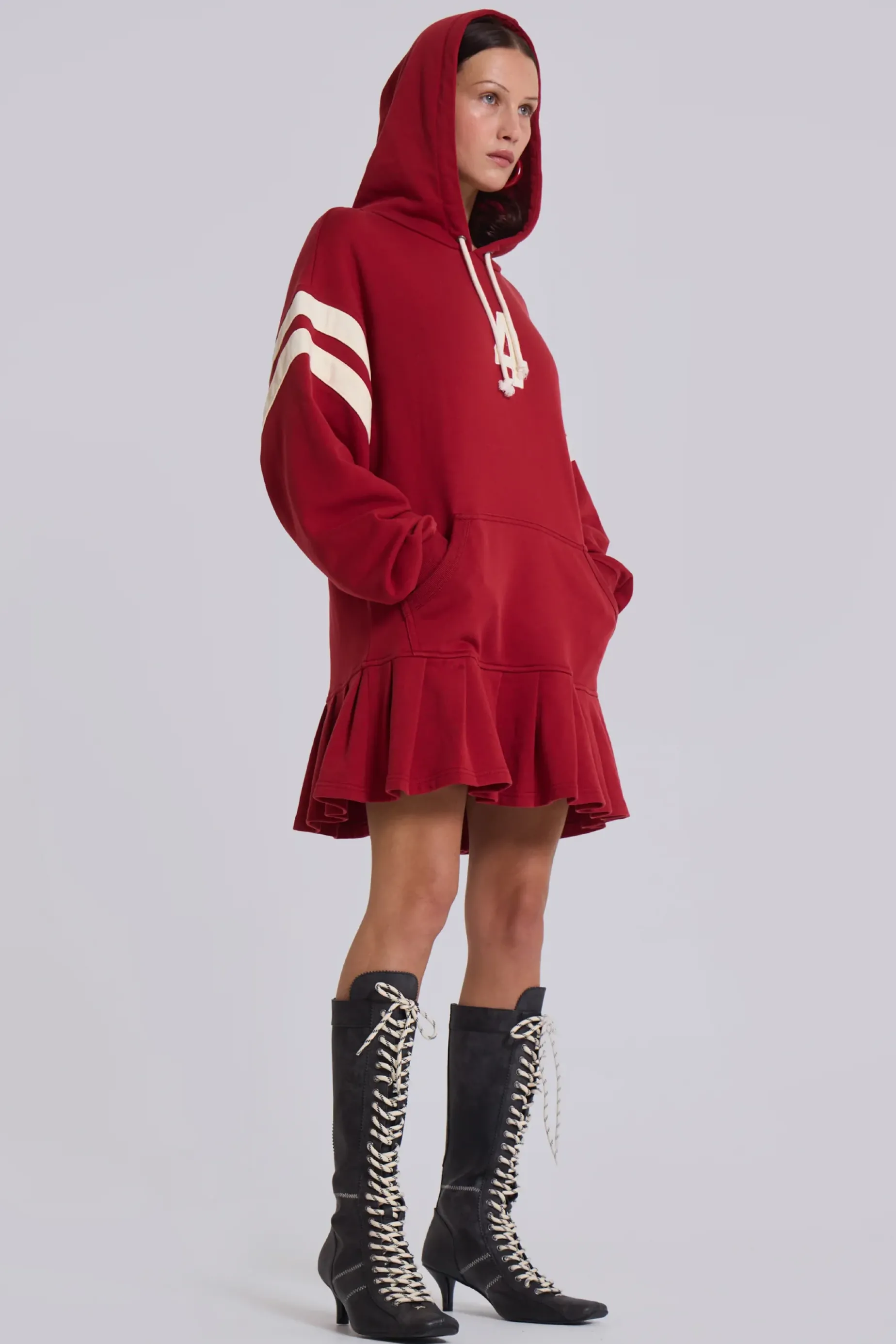 Jaded London 4 or Nothing Sweater Dress in Red-Women Hoodies & Sweatshirts | Hoodies & Sweatshirts