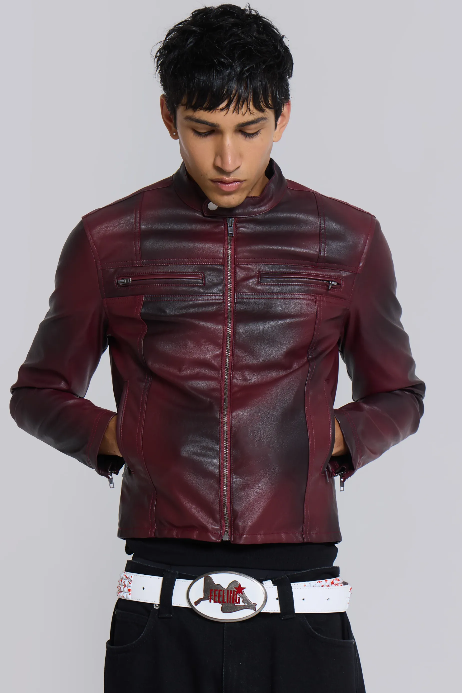 Jaded London Oxblood Piston Jacket- Outerwear