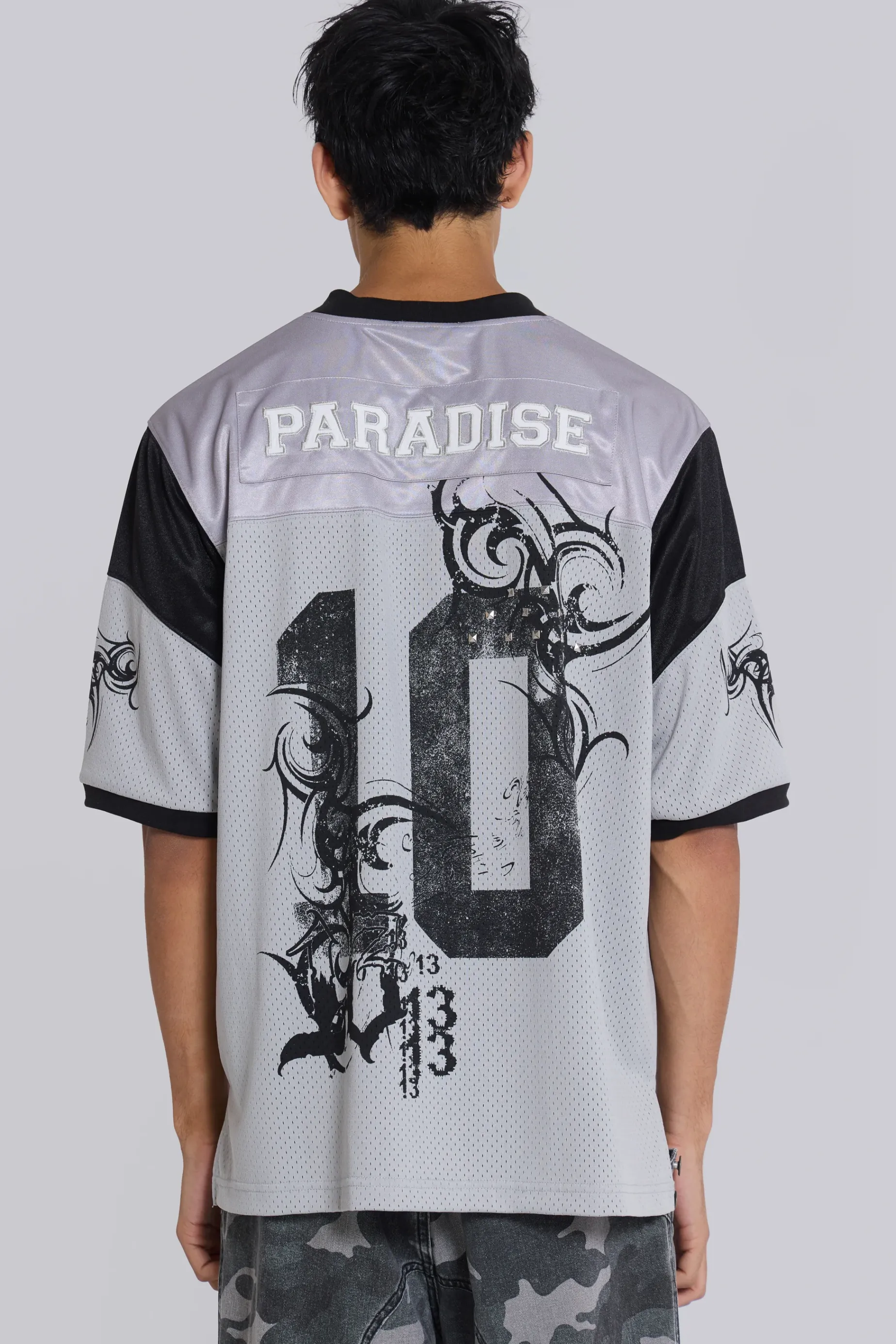 Jaded London Paradise Silver Football Jersey- T-shirts & Vests | Tops