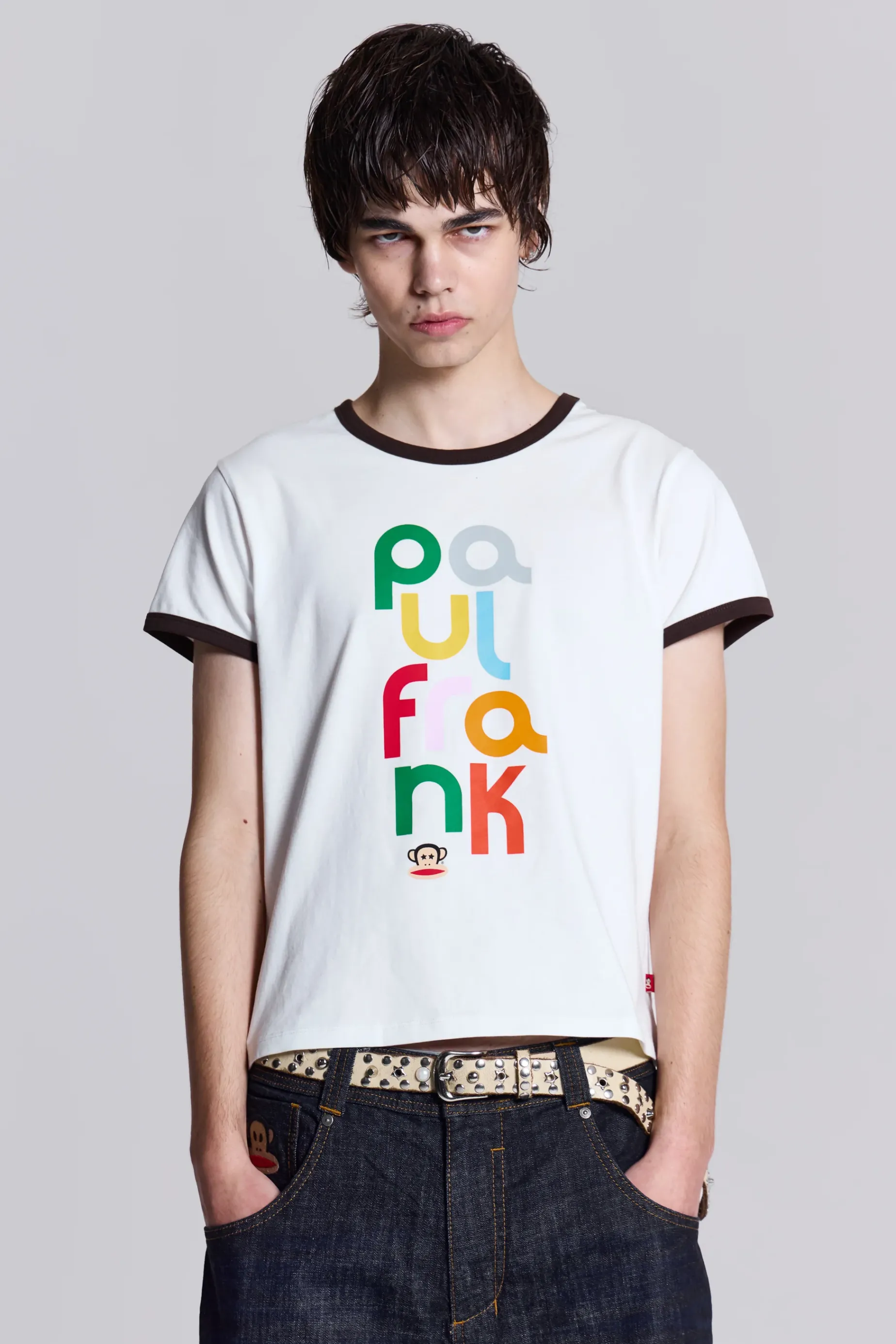 Jaded London Paul Frank Spellout Ringer- T-shirts & Vests | Tops