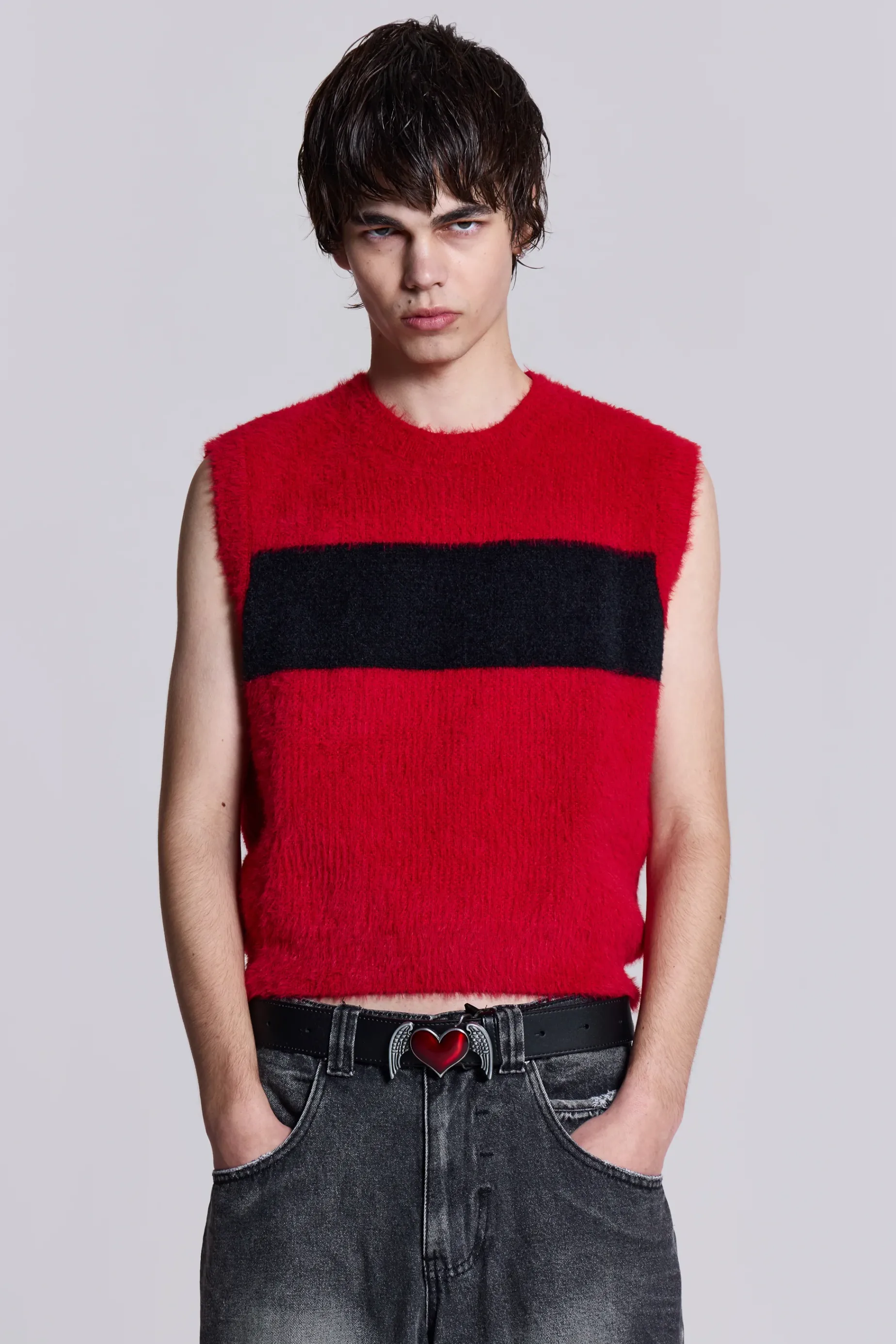 Jaded London Redact Knit Vest- T-shirts & Vests | Tops