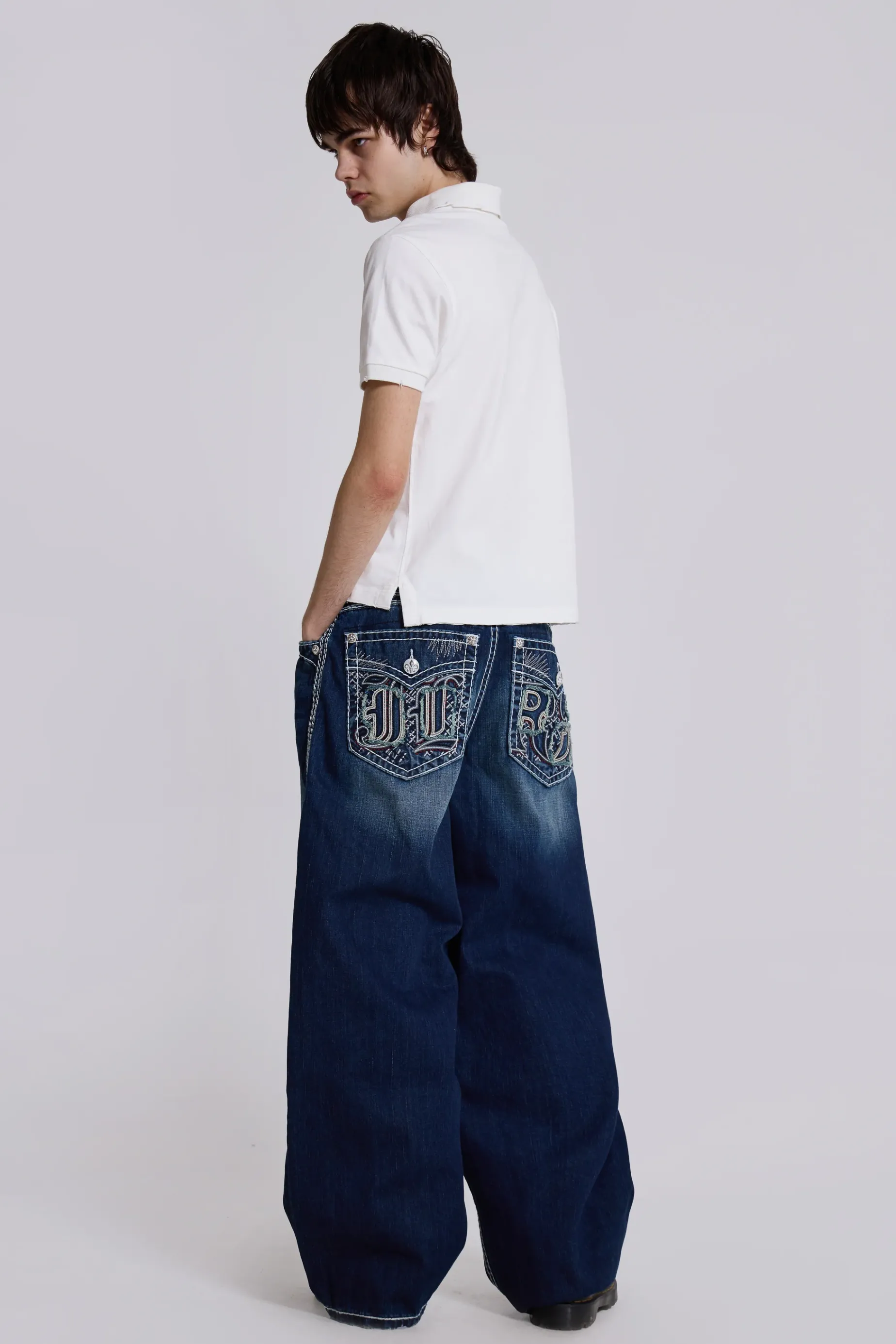 Jaded London Rock Revival River Colossus Jeans- Baggy Jeans | Colossus Jeans