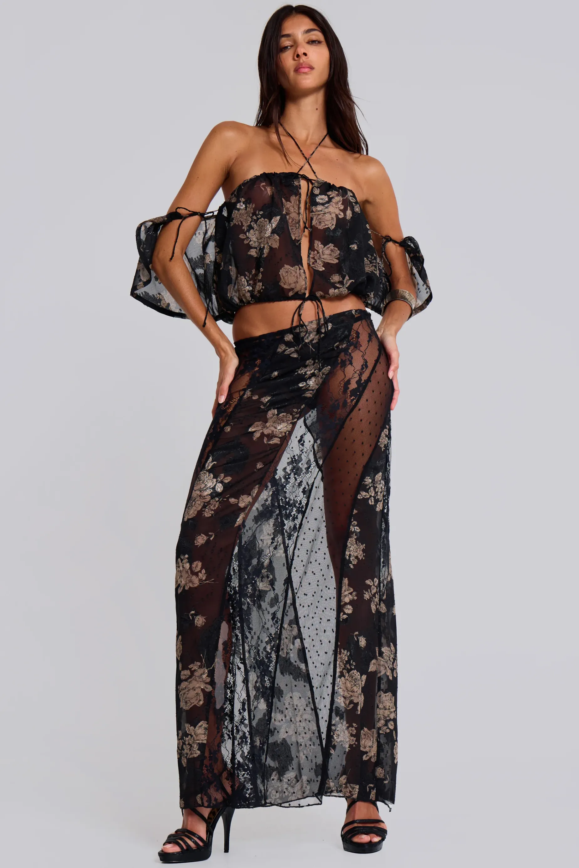 Jaded London Seraph Maxi Skirt-Women Maxi Skirts