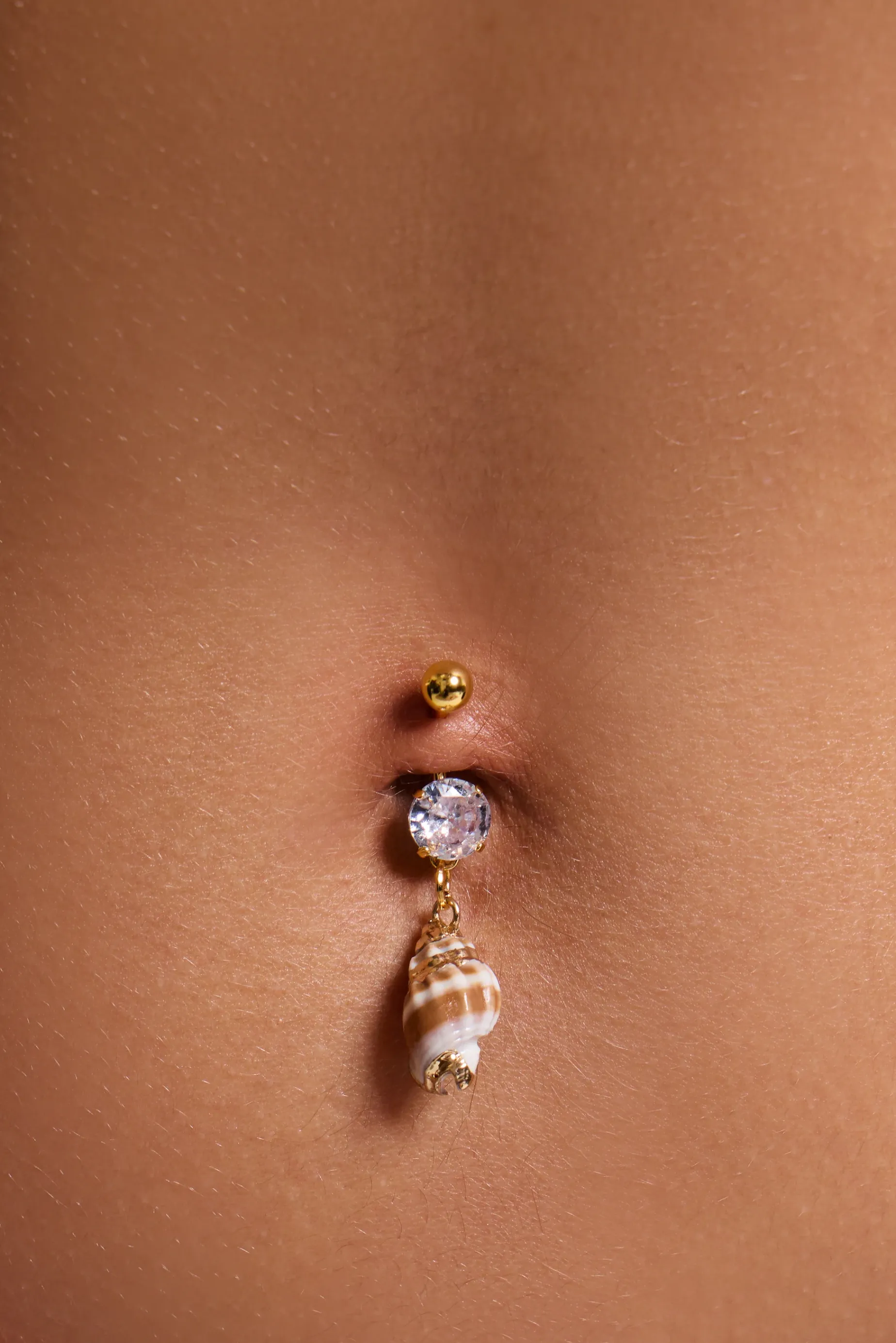 Jaded London Shell Belly Bar-Women Accessories