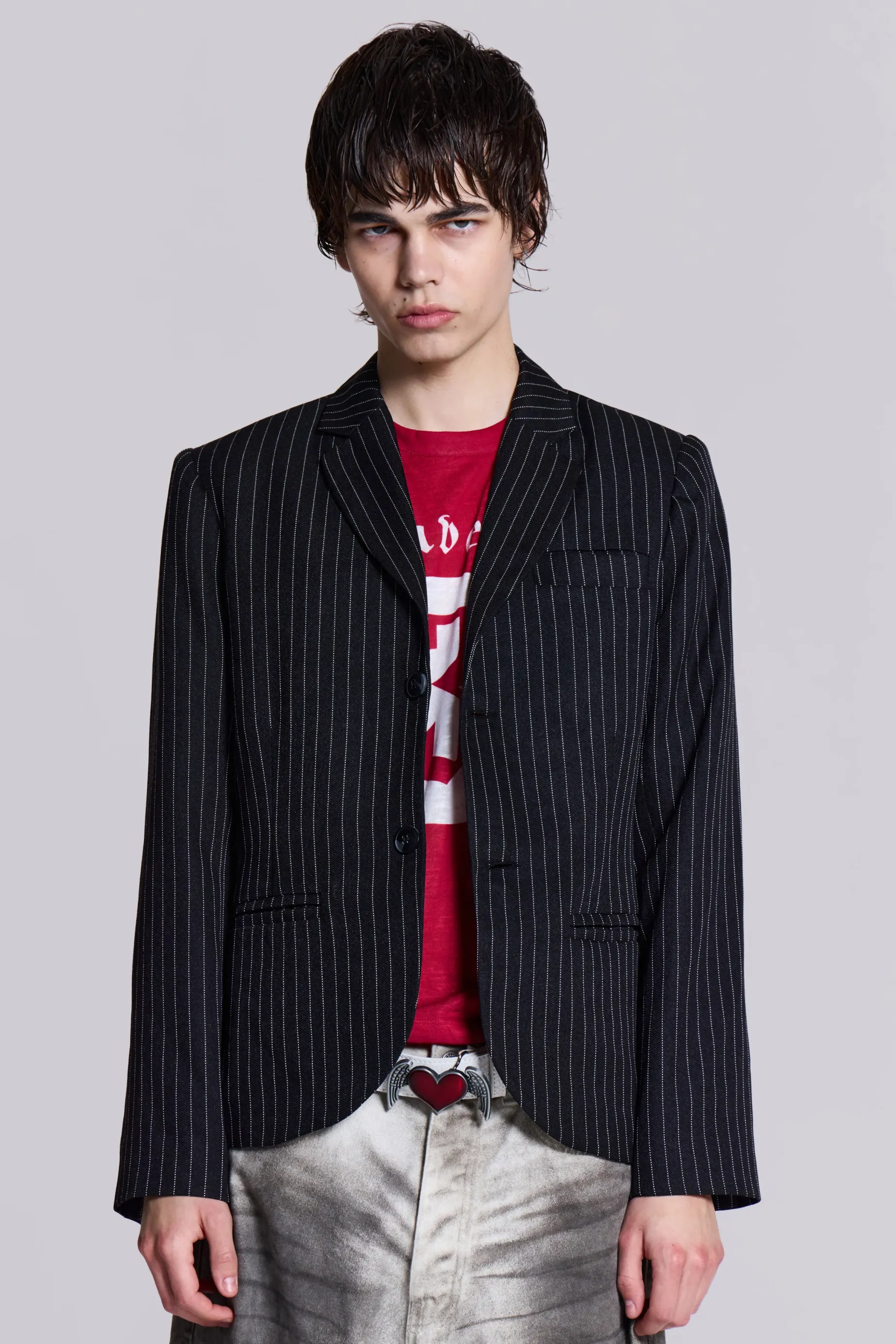 Jaded London Slim Fit Pinstripe Blazer- Outerwear