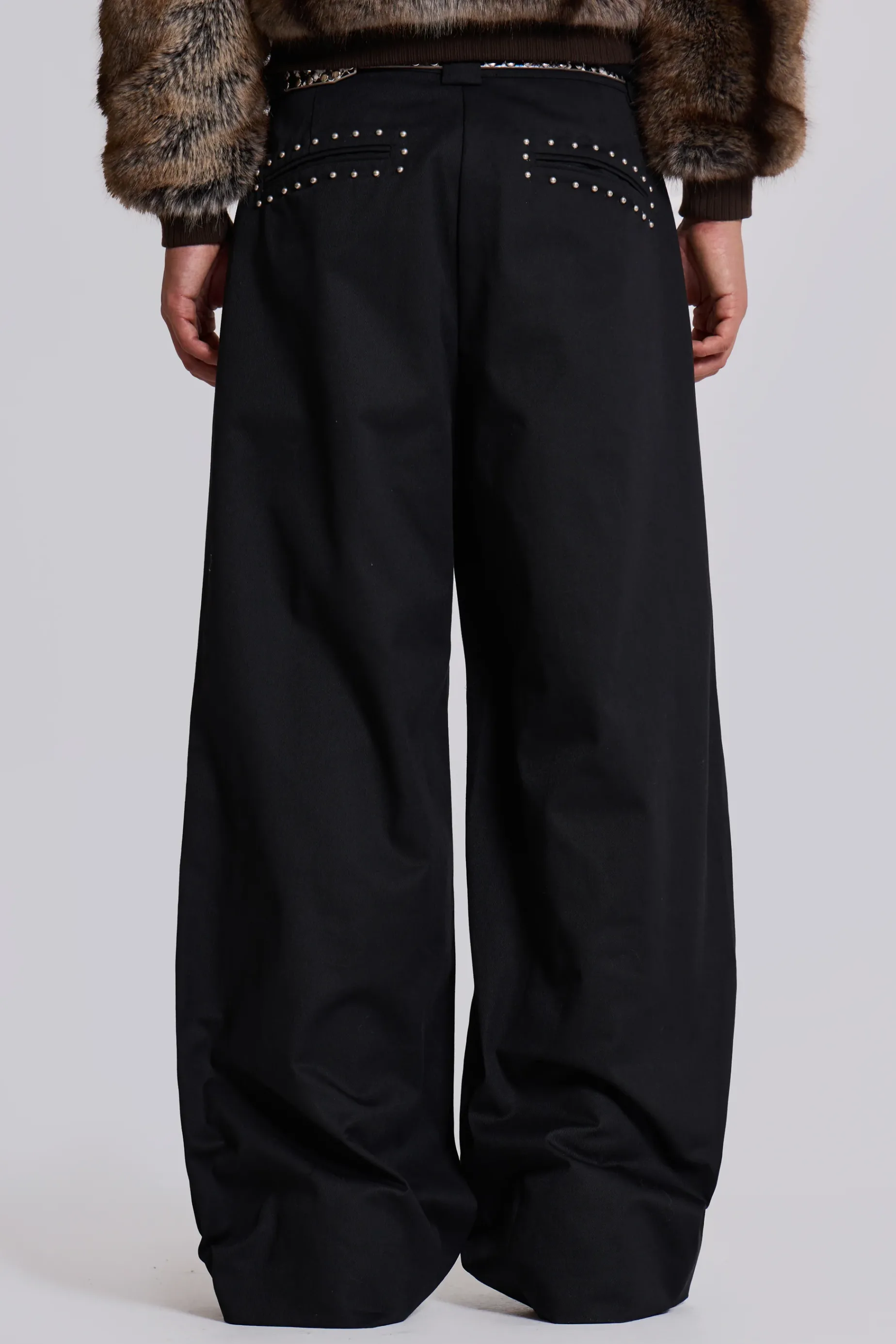 Jaded London Studded Black Goliath Suit Pants- Suit Trousers | Suit Trousers