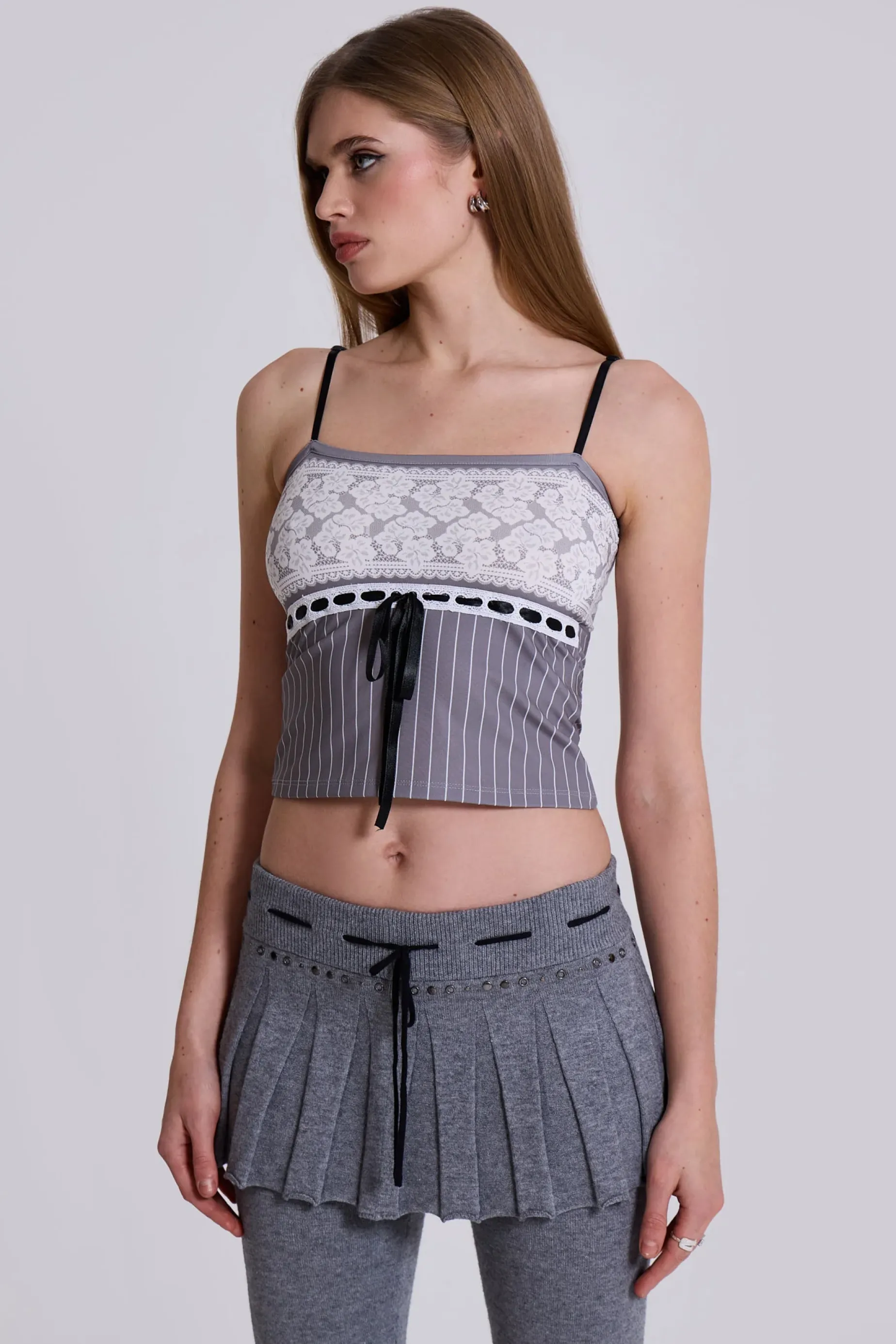 Jaded London Thursday Pinstripe Cami Top-Women Bandeau