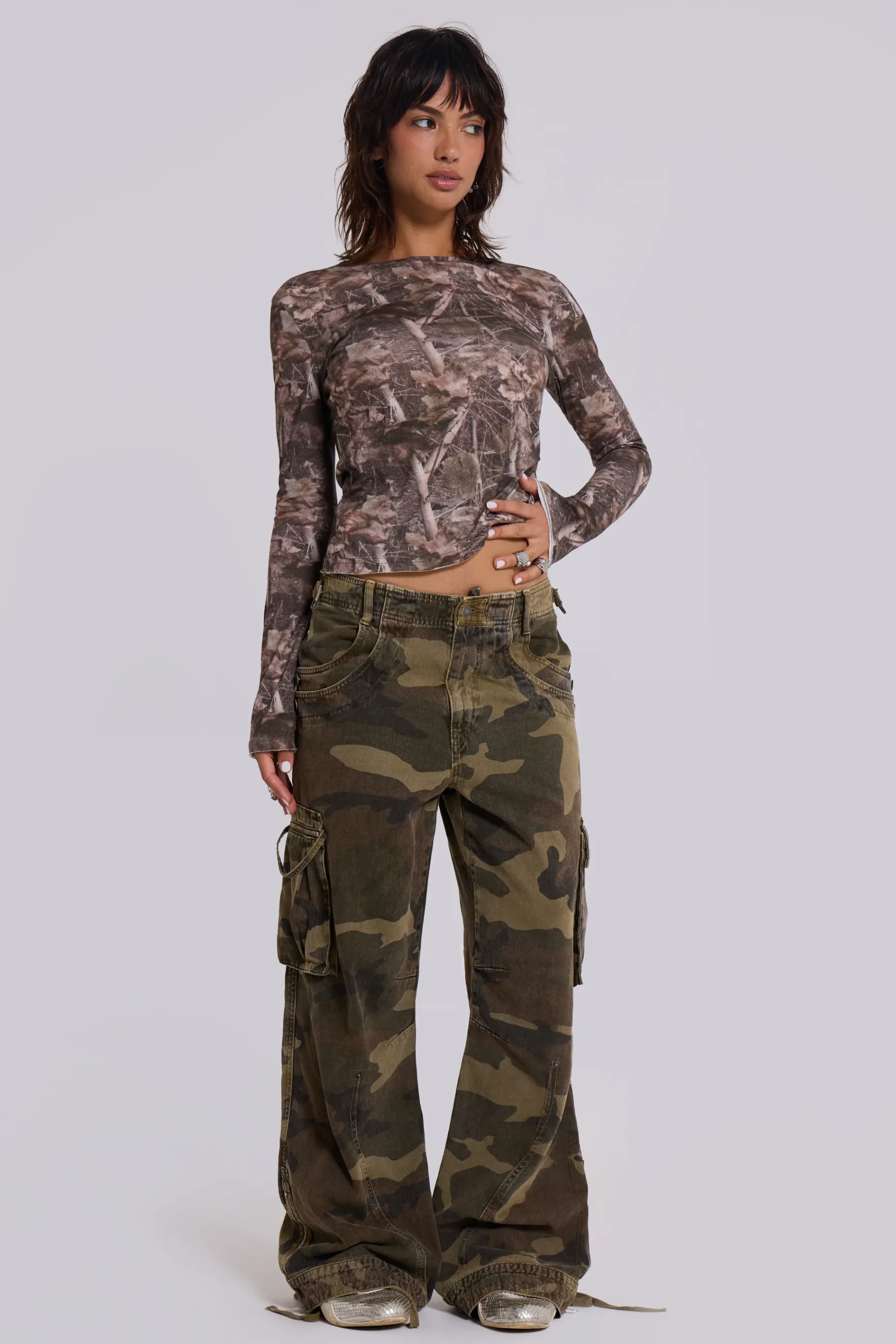 Jaded London Trooper Camo Cargo Pant-Women Camo Pants | Cargo Pants