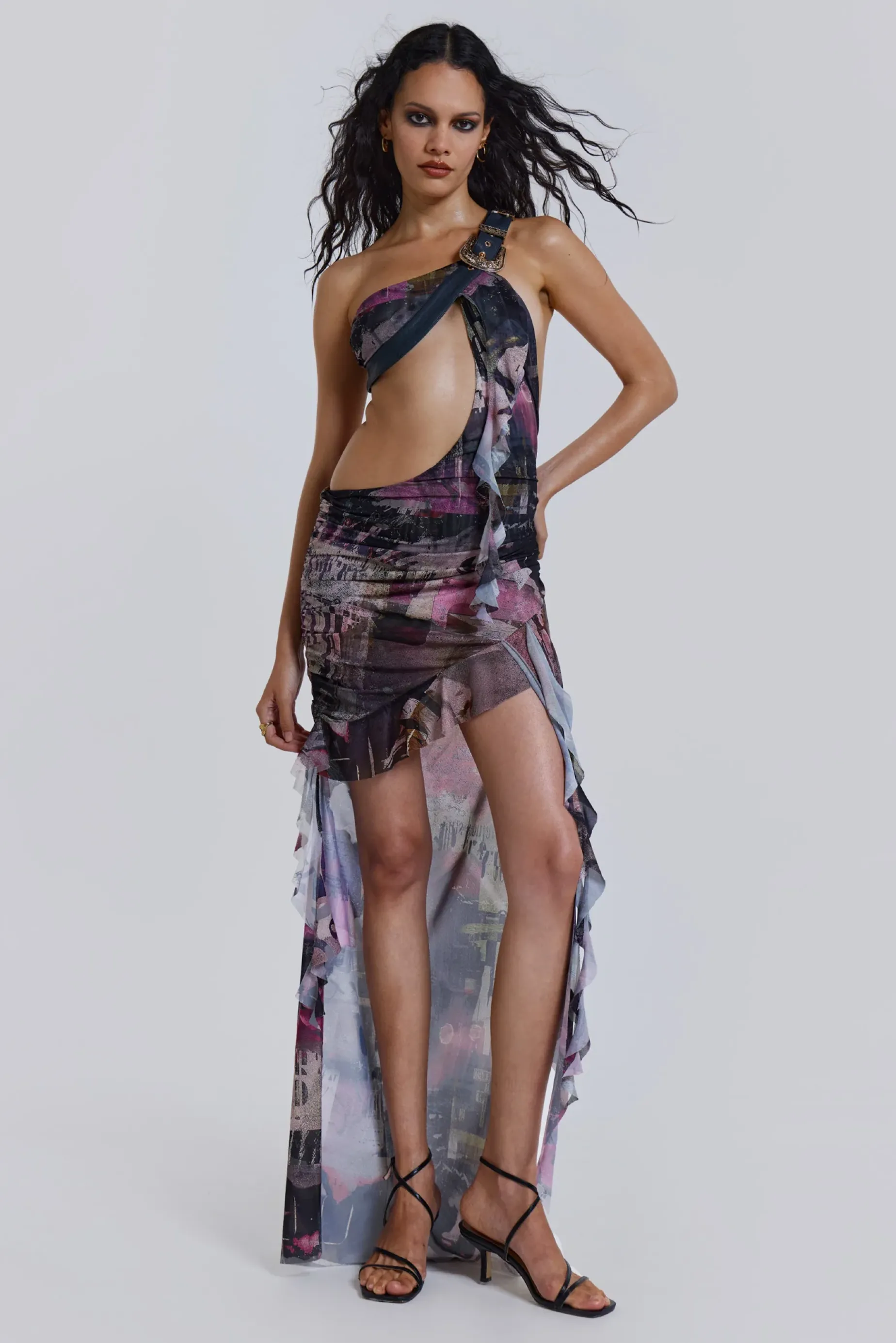 Jaded London Void Maxi Dress-Women Maxi Dresses