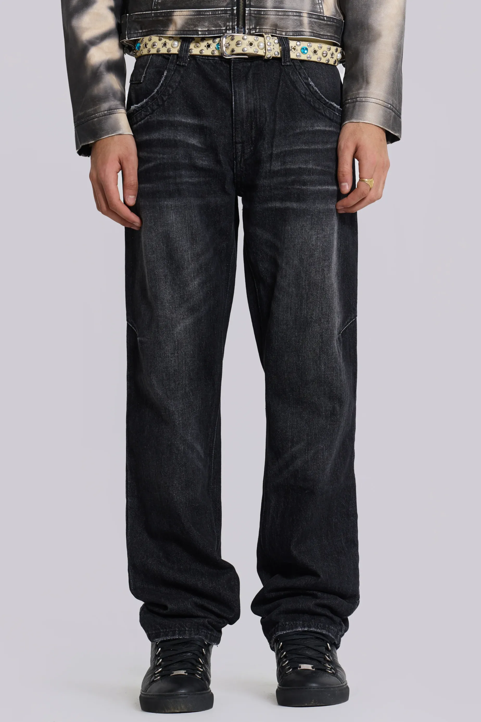 Jaded London Washed Black Reed Jeans- Slim/straight Jeans