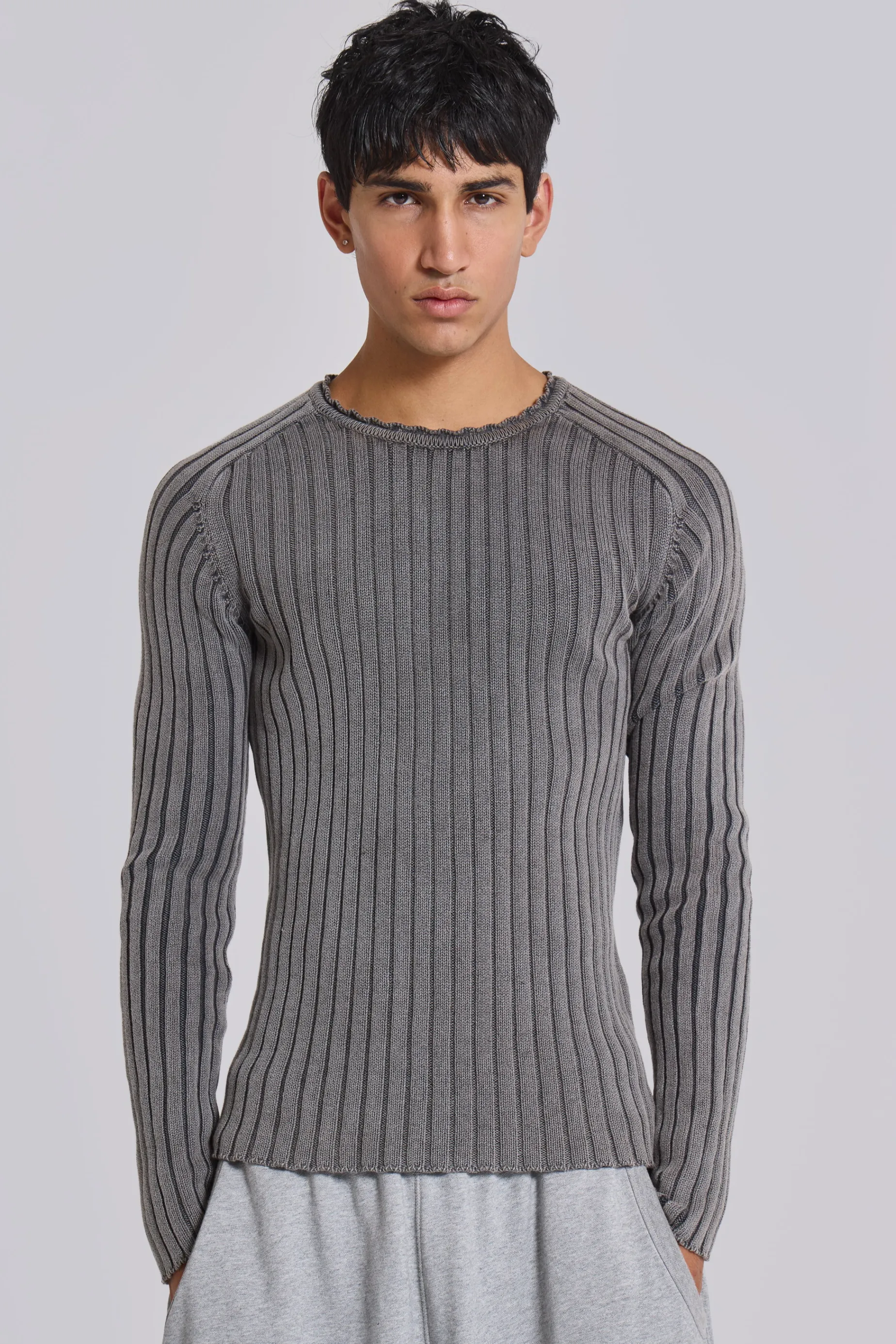 Jaded London Washed Black Vault Knit- Knitwear | Knitwear