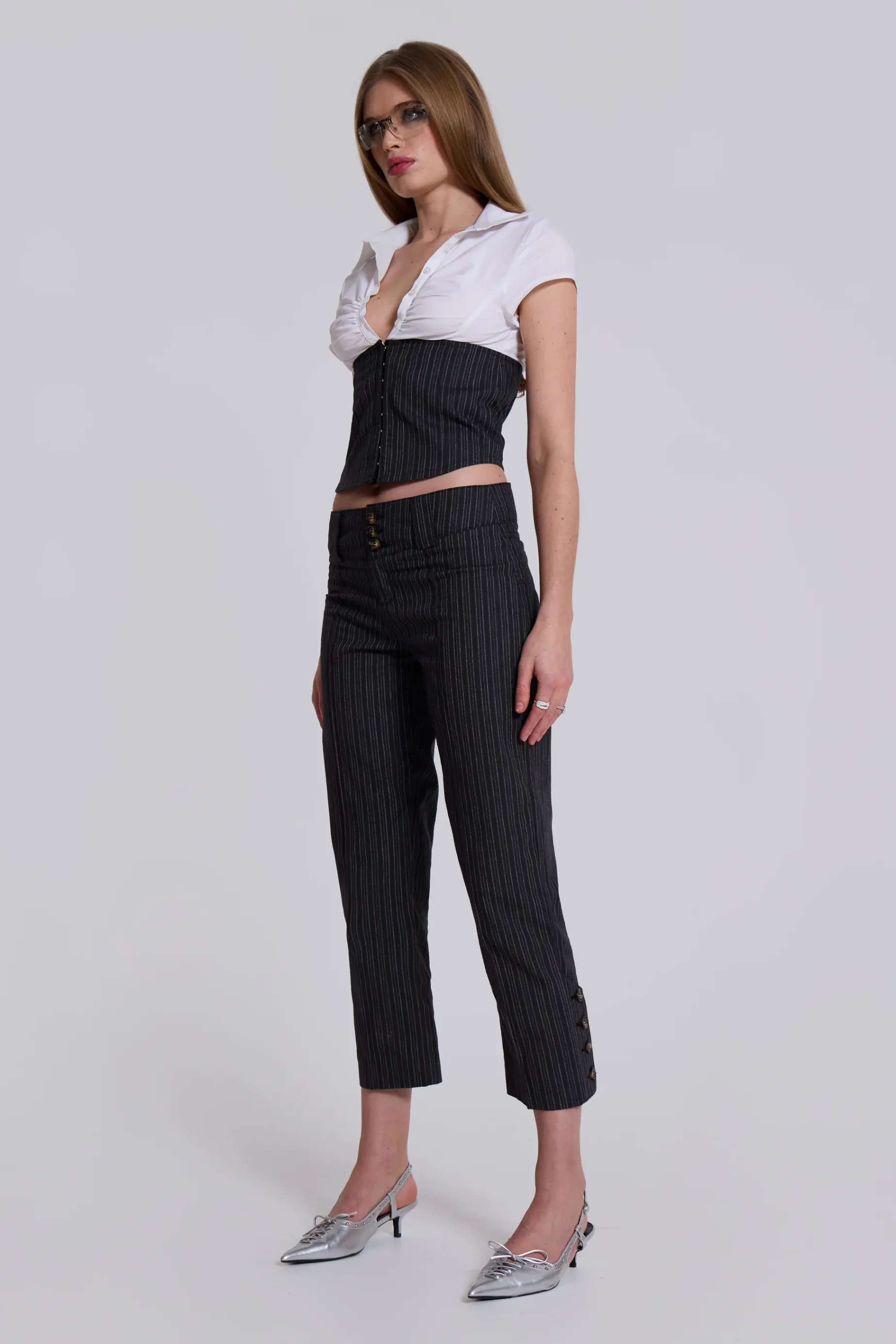 Jaded London Wednesday Capri Suit Trousers-Women Shorts & Jorts | Shorts & Jorts