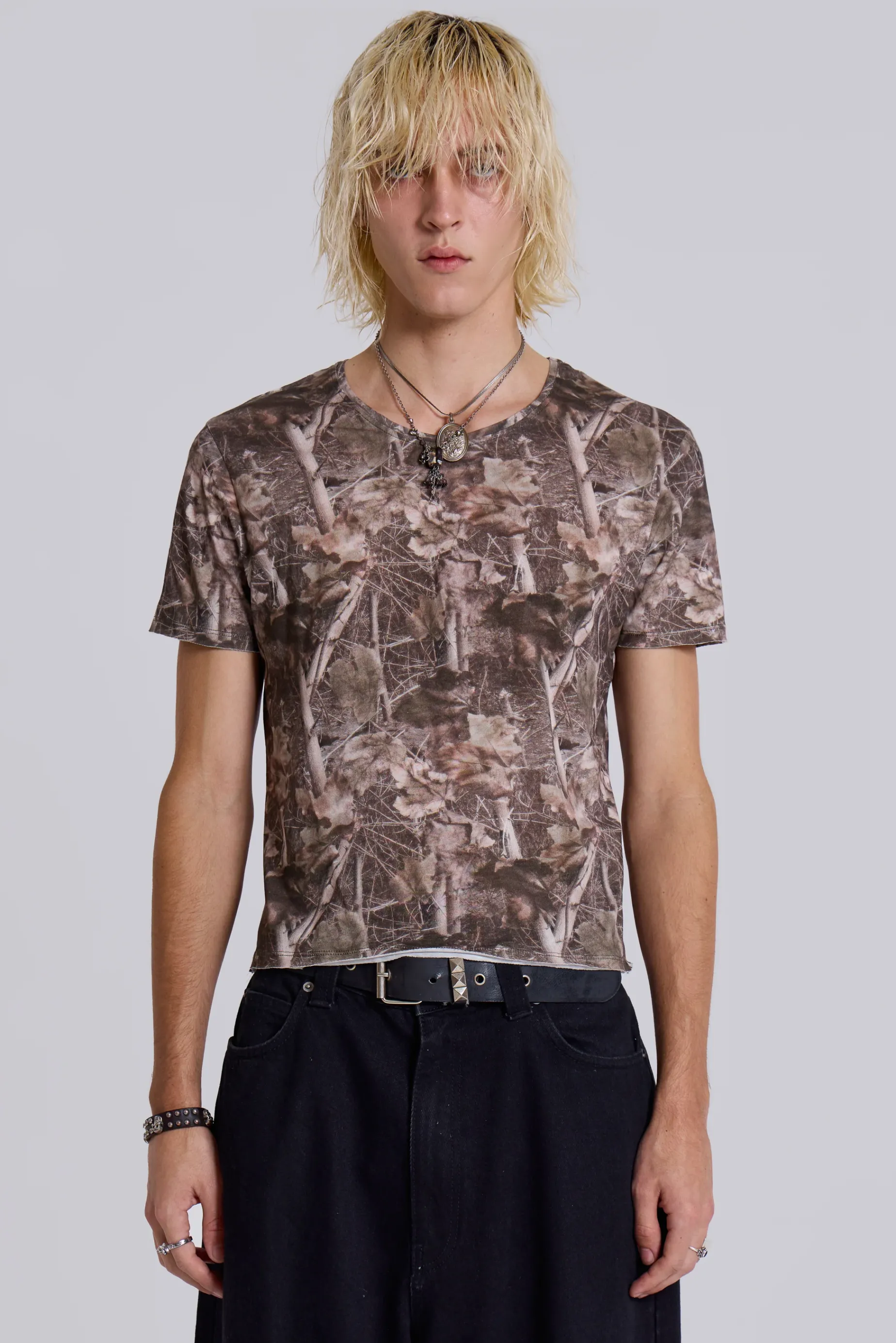 Jaded London Woodland Shrunken Tee- T-shirts & Vests | Tops